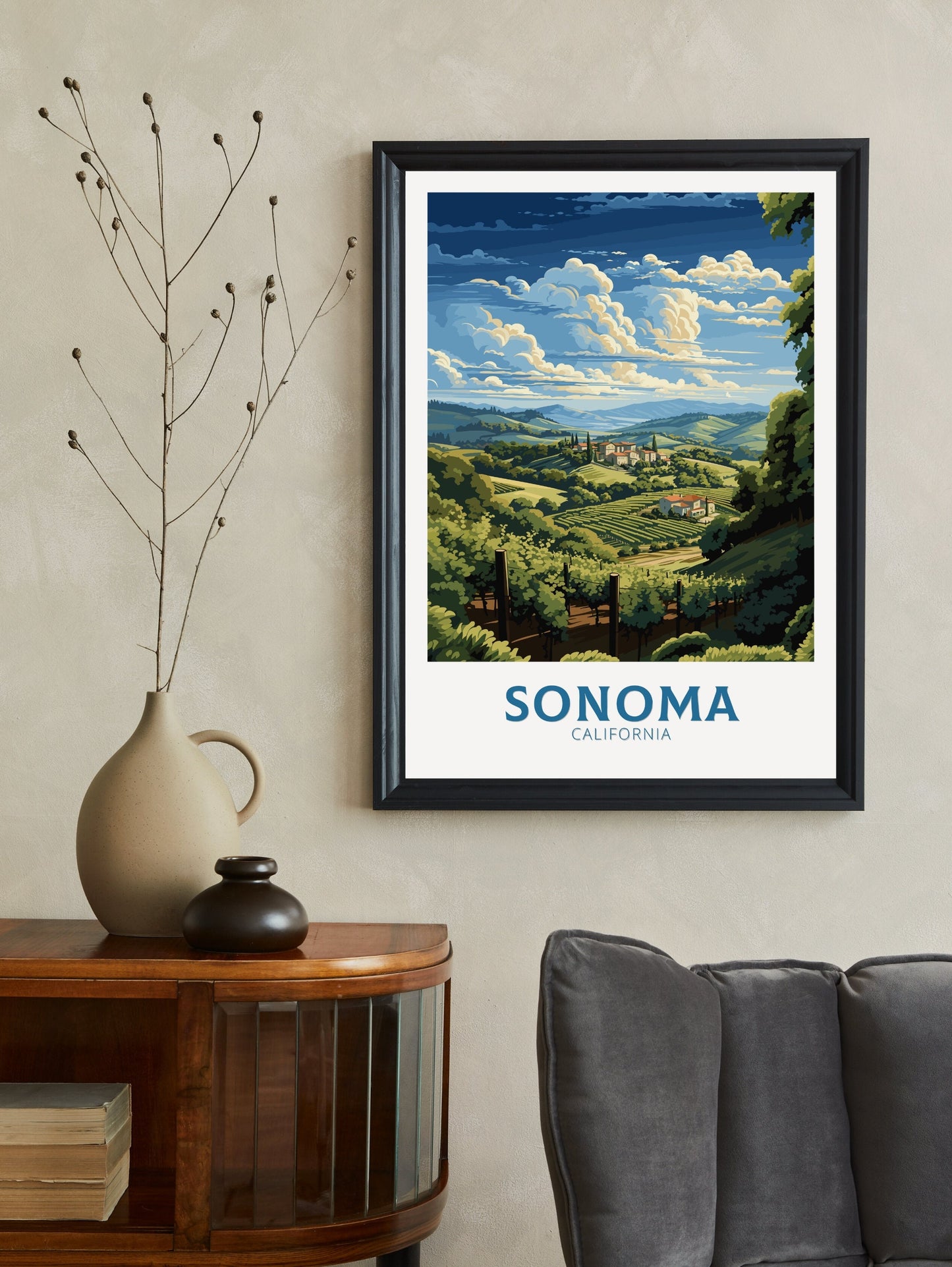 Sonoma Travel Print | Sonoma Poster | Sonoma Travel Poster | California Poster | Sonoma California Poster | USA Poster | ID 775