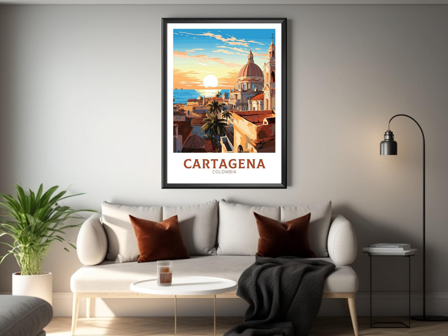 Cartagena Travel Print | Housewarming Gift | Cartagena Travel Poster | Cartagena Wall Art | Cartagena Poster | South America poster | ID 779