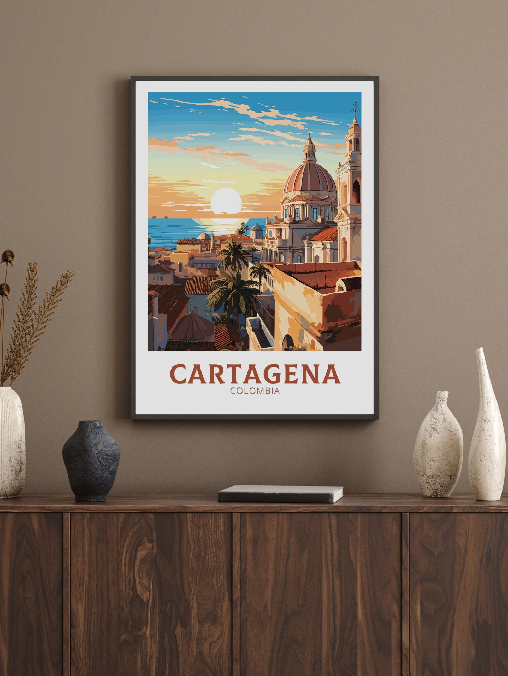 Cartagena Travel Print | Housewarming Gift | Cartagena Travel Poster | Cartagena Wall Art | Cartagena Poster | South America poster | ID 779