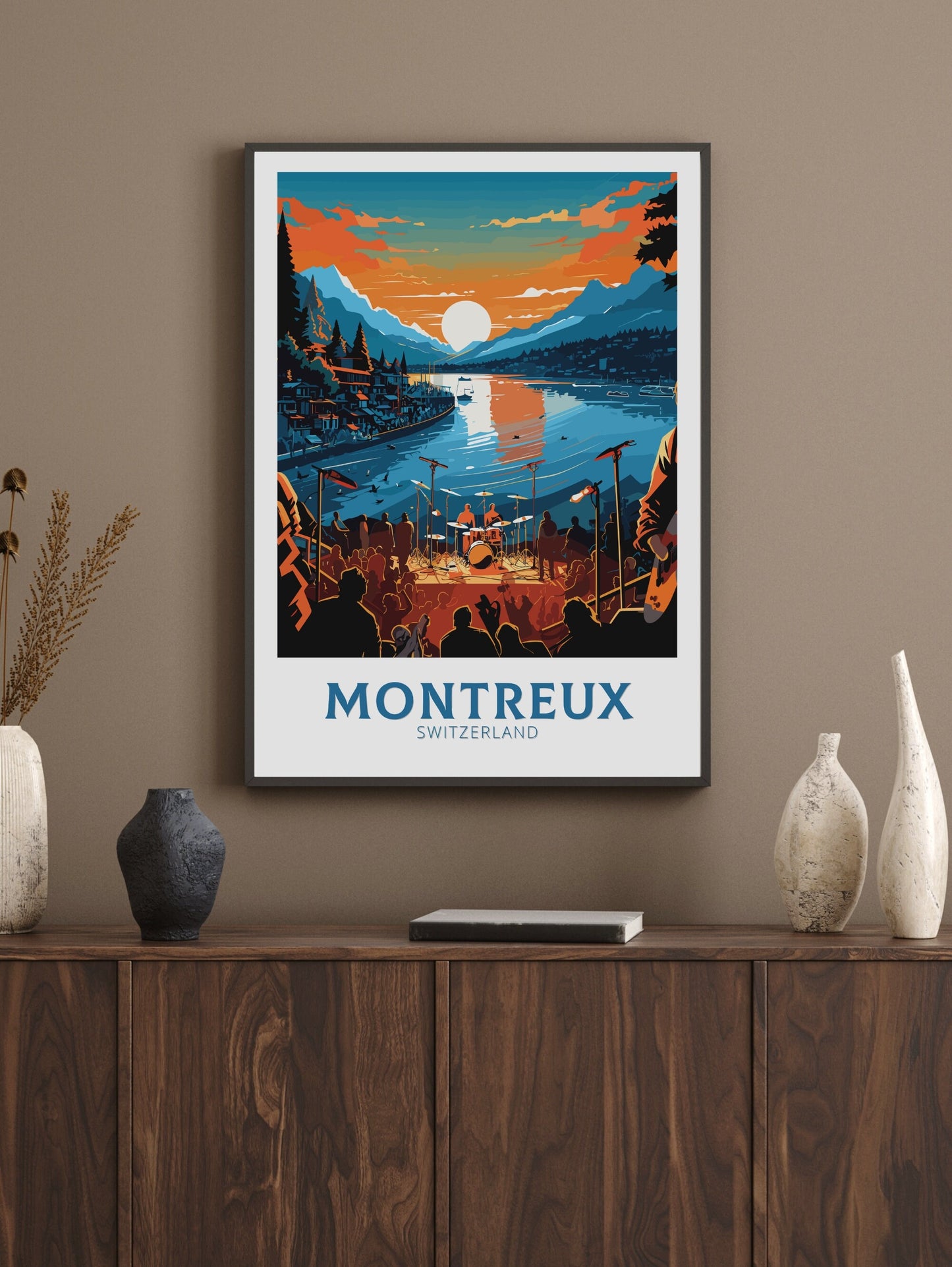 Montreux Travel Poster | Montreux Travel Print - Jazz Festival