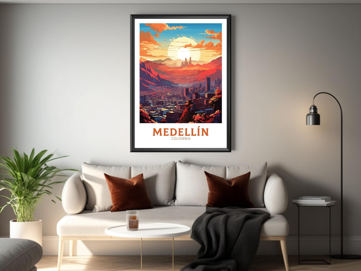 Medellin Travel Poster | Medellin Wall Art | Medellin Print | Medellin Colombia | Housewarming Gift | Colombia Poster