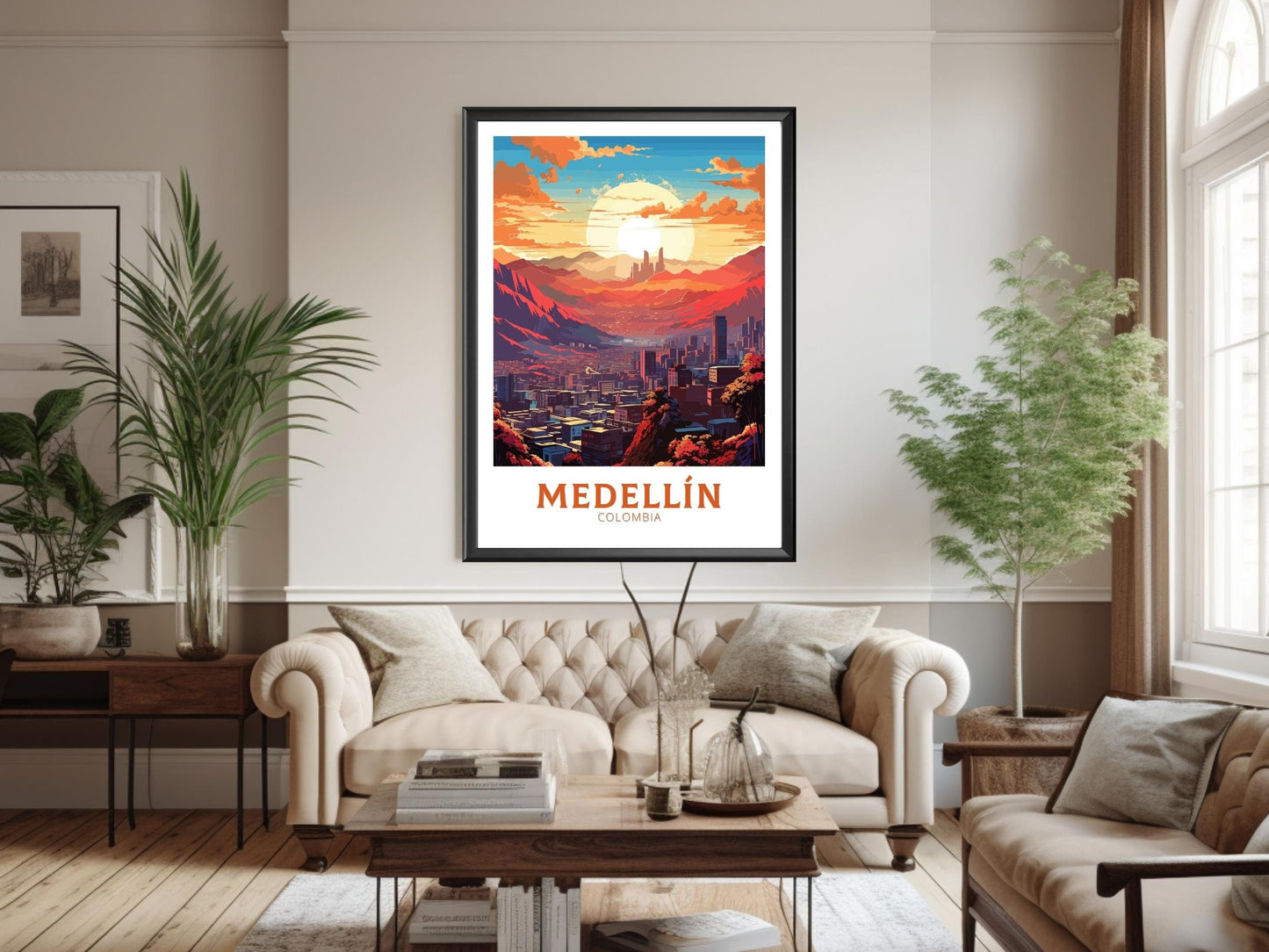 Medellin Travel Poster | Medellin Wall Art | Medellin Print | Medellin Colombia | Housewarming Gift | Colombia Poster