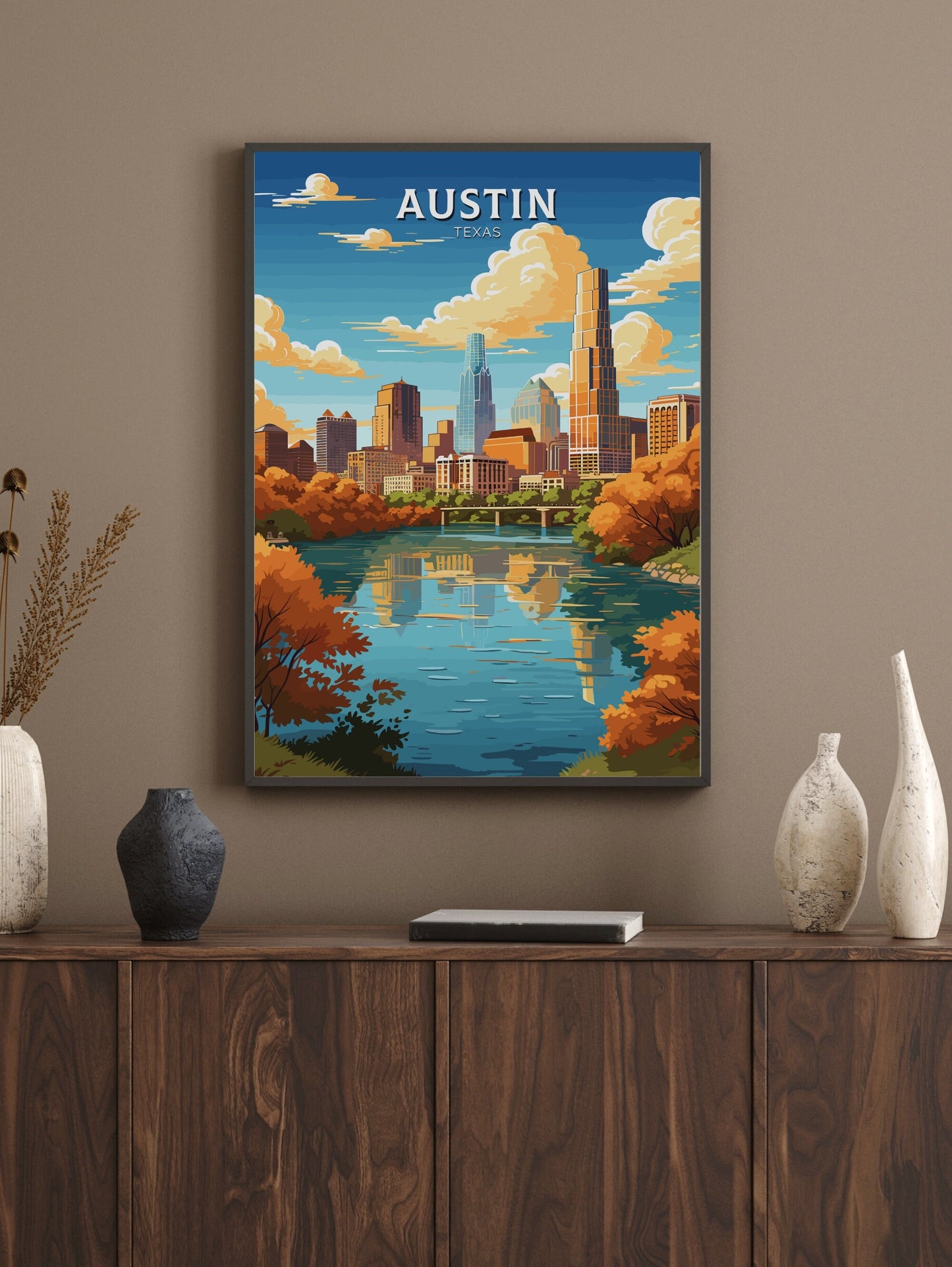 Austin Poster | Austin Travel Print | Austin Texas Print | Austin Wall Art | USA print | Texas Poster | ID 788