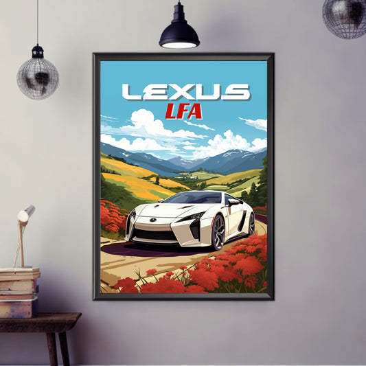Lexus LFA Poster, Lexus LFA Print, 2010s Car Print, Car Art, Supercar Print, Modern Classic Car, Car Print, Car Poster, Sports Car Print