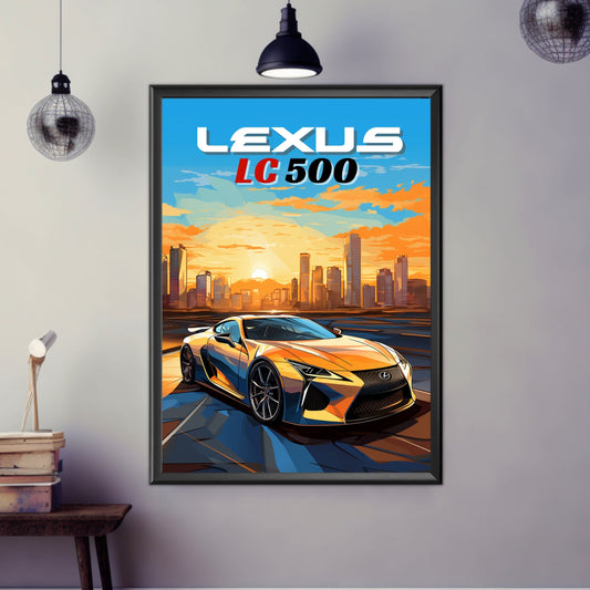 Lexus LC 500 Poster, 2020s Car Print, Lexus LC 500 Print, Car Art, Luxury Car Print, Modern Car, Car Print, Car Poster