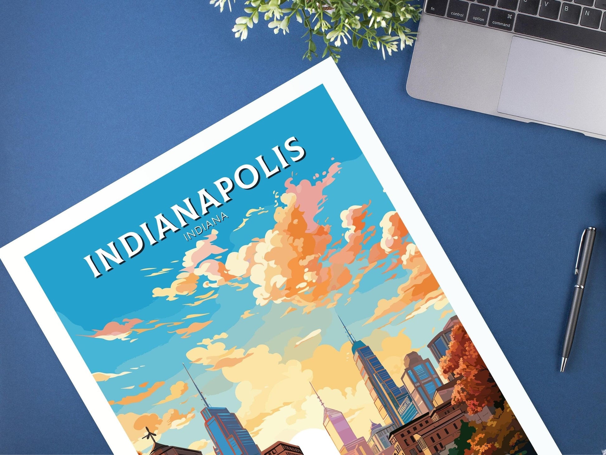 Indianapolis Travel Print | Indianapolis Print | Indianapolis Poster | Indiana Wall Art | USA print | Indiana City Poster | ID 797