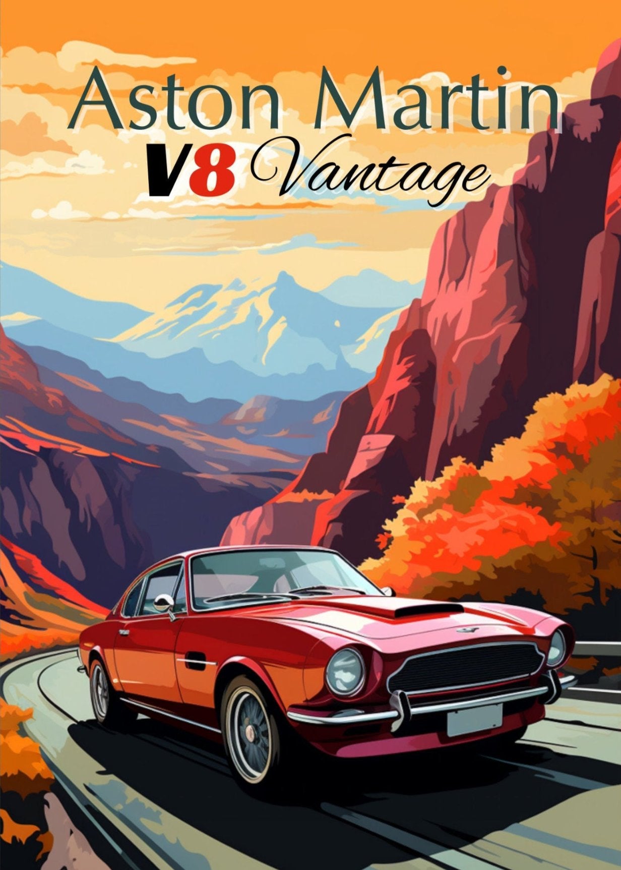 Aston Martin V8 Vantage Poster