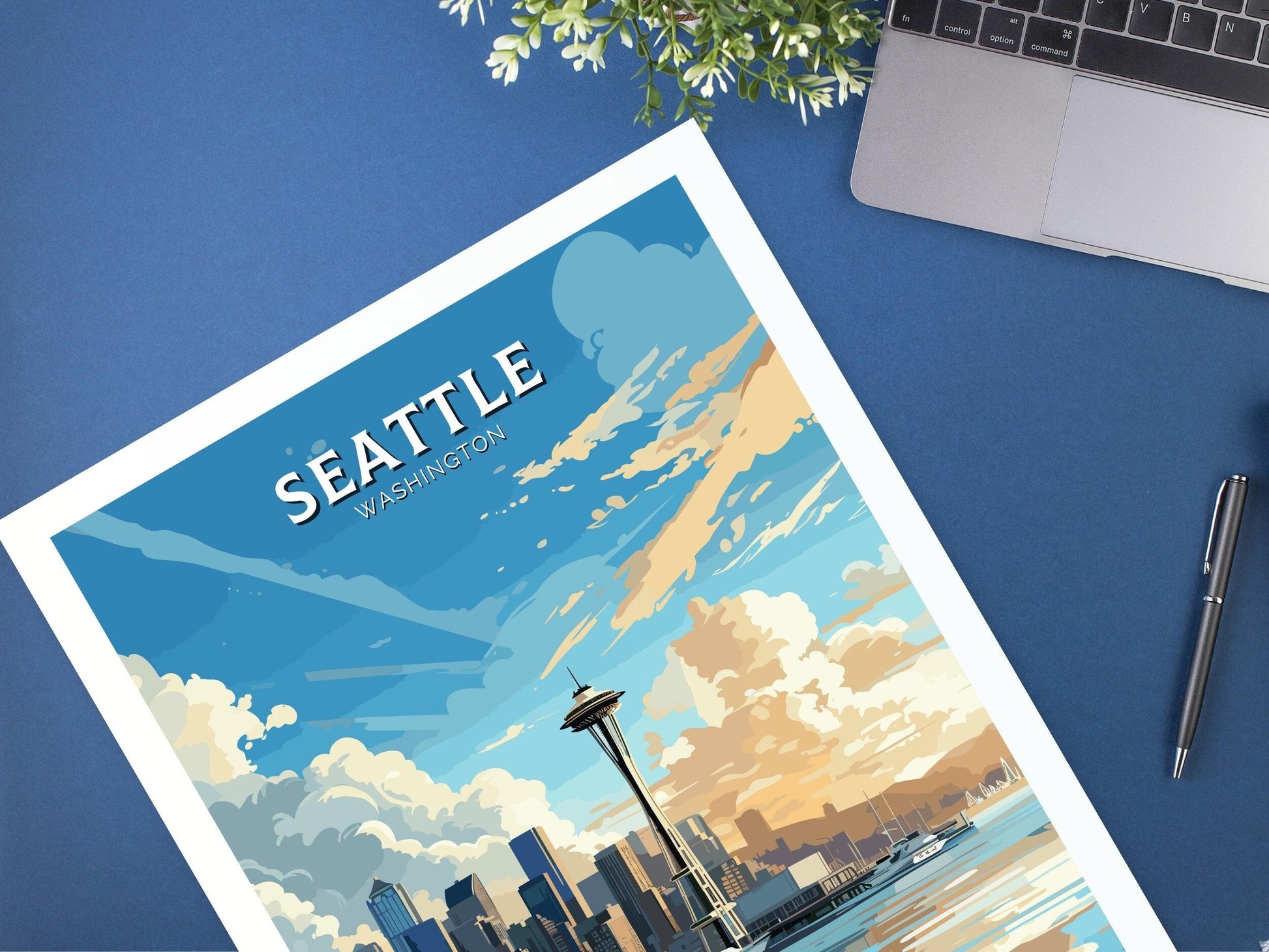 Seattle skyline poster