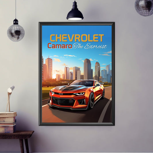 Chevrolet Camaro The Exorcist Print, Chevrolet Camaro The Exorcist Poster, Car Art, Muscle Car Print, Modern Car, Car Print, Car Poster