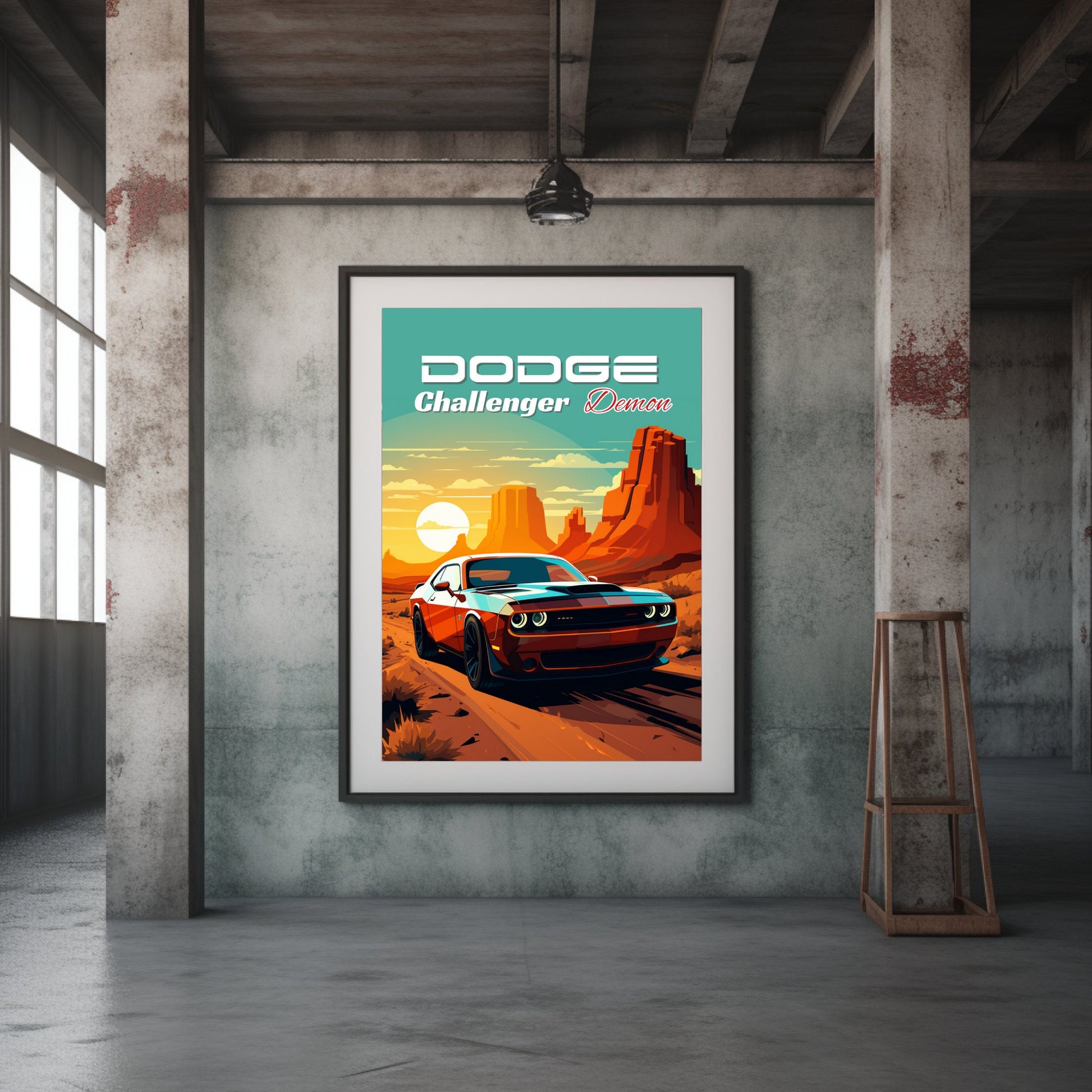 Dodge Challenger Demon Print