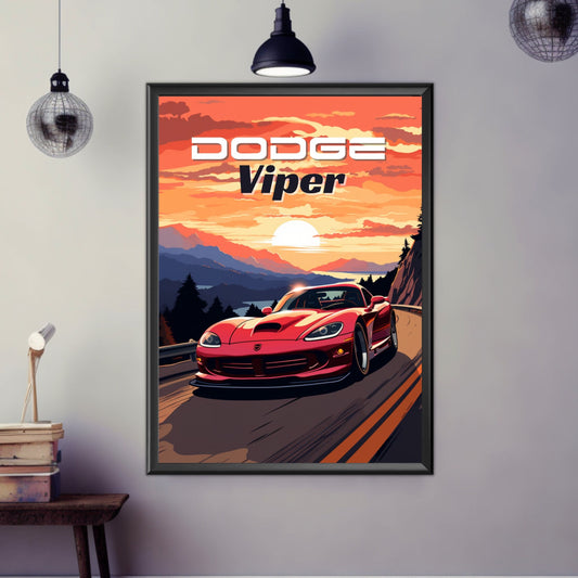 Dodge Viper Print, 2000s Car Print, Dodge Viper Poster, Car Art, Muscle Car Print, Car Print, Car Poster, Sports Car Print