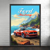Ford Mustang Poster, 2010s Car Print, Ford Mustang Print, Car Art, American Car Print, Muscle Car Print, Modern Car, Car Print, Car Poster