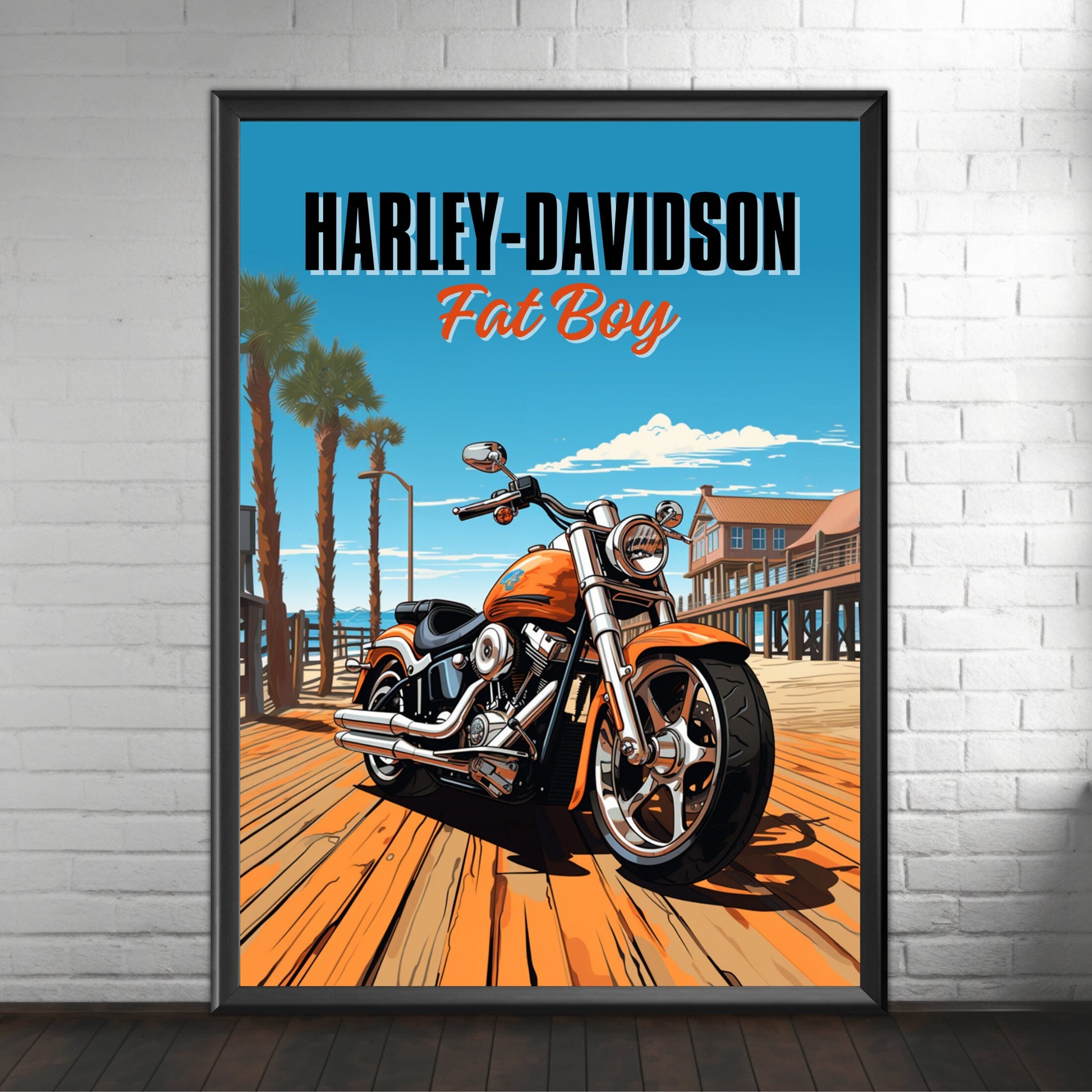 Harley-Davidson Fat Boy Poster