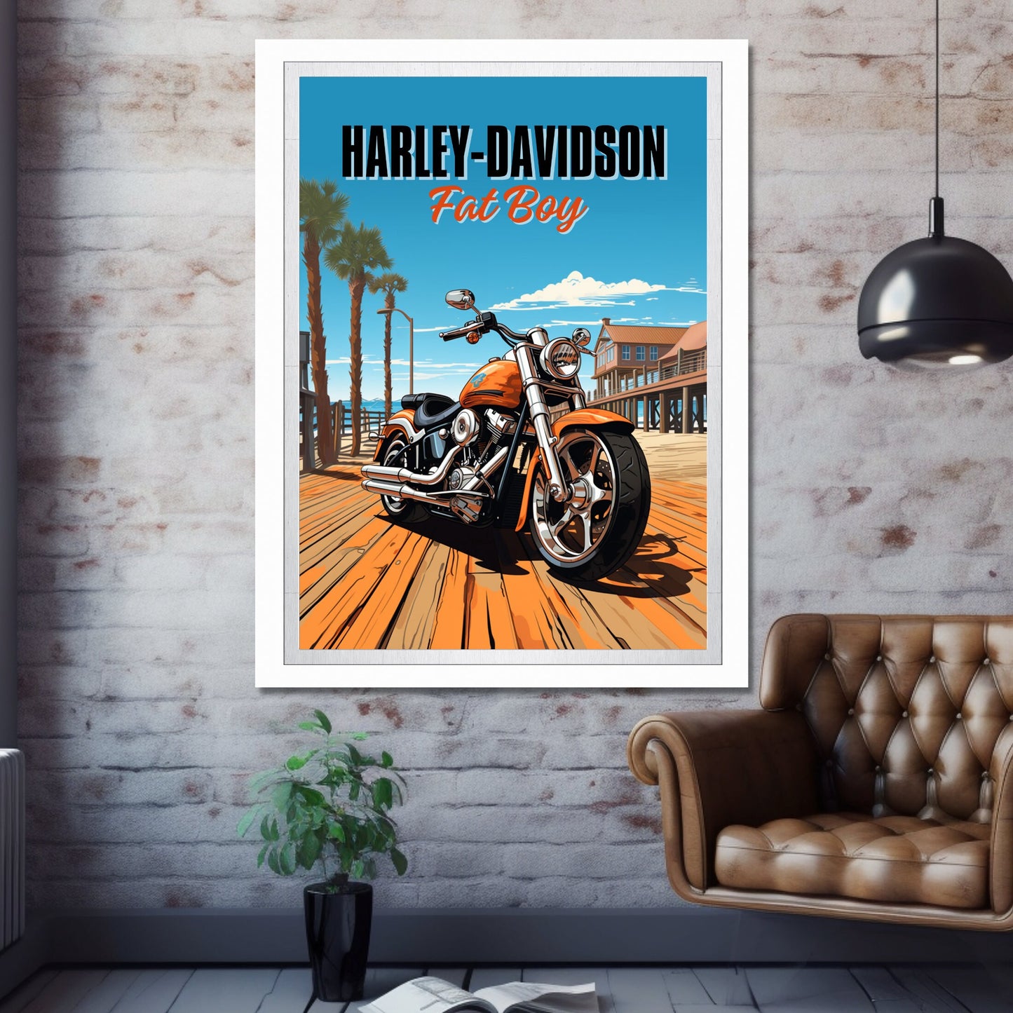 Harley-Davidson Fat Boy Poster