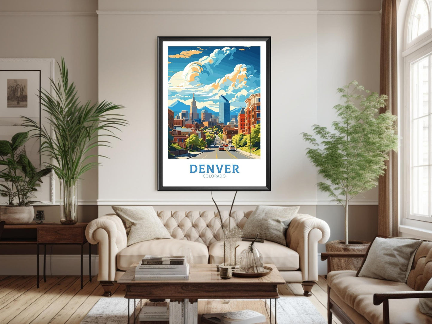 Denver Colorado Print | Denver Wall Art | Denver Poster | Denver Travel Print | USA print | Colorado City Poster | ID 810