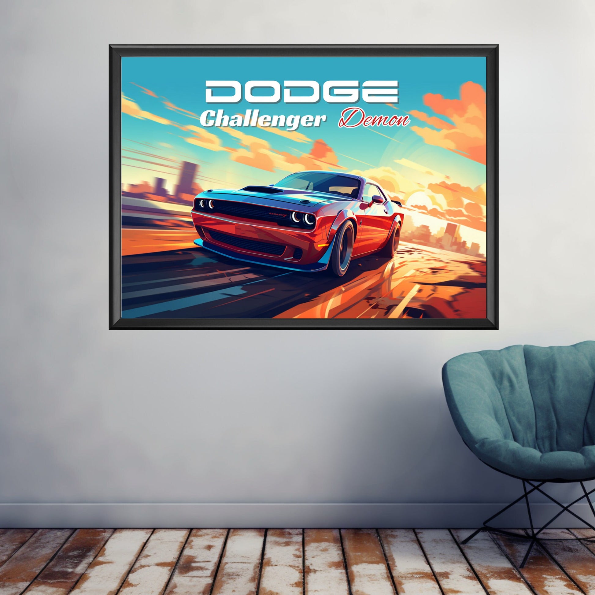 Dodge Challenger Demon Poster