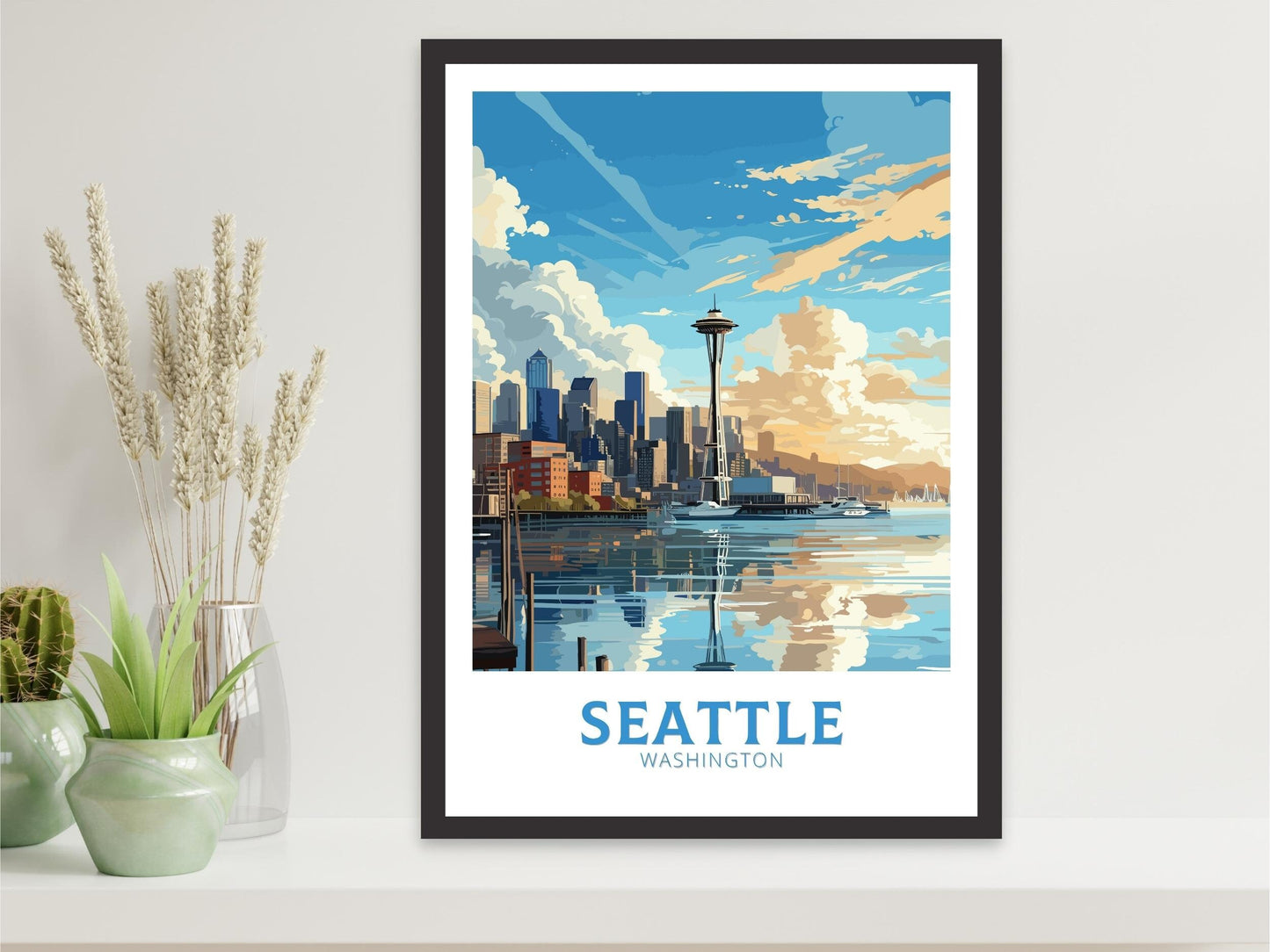 Seattle skyline poster