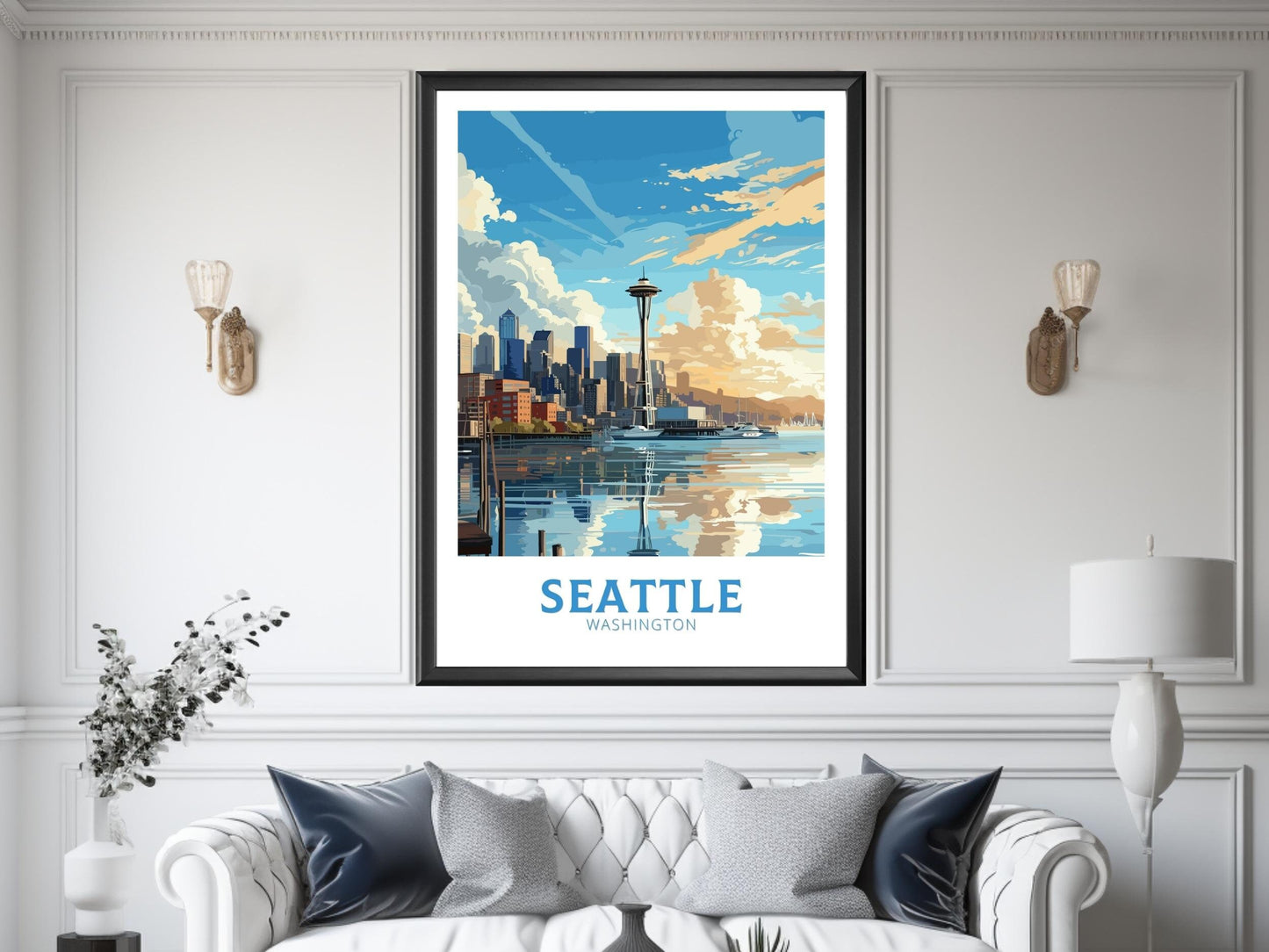 Seattle skyline poster