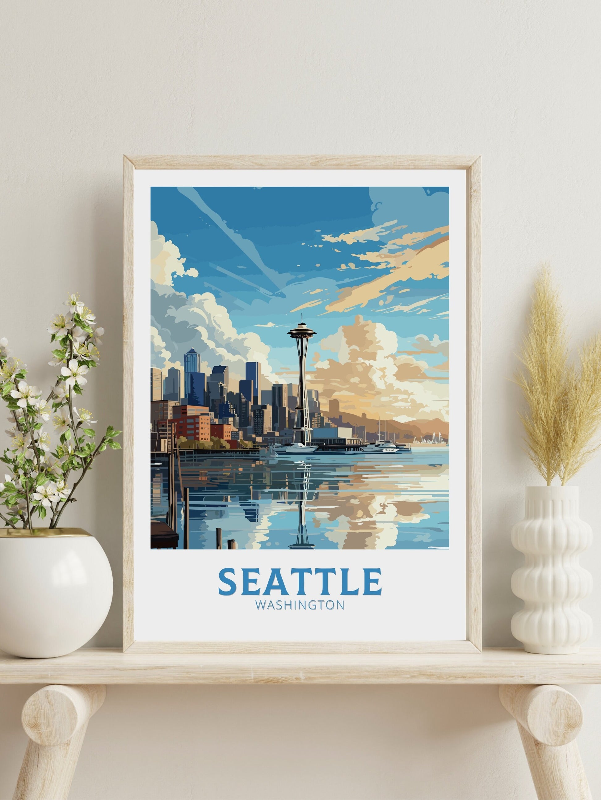 Seattle skyline poster