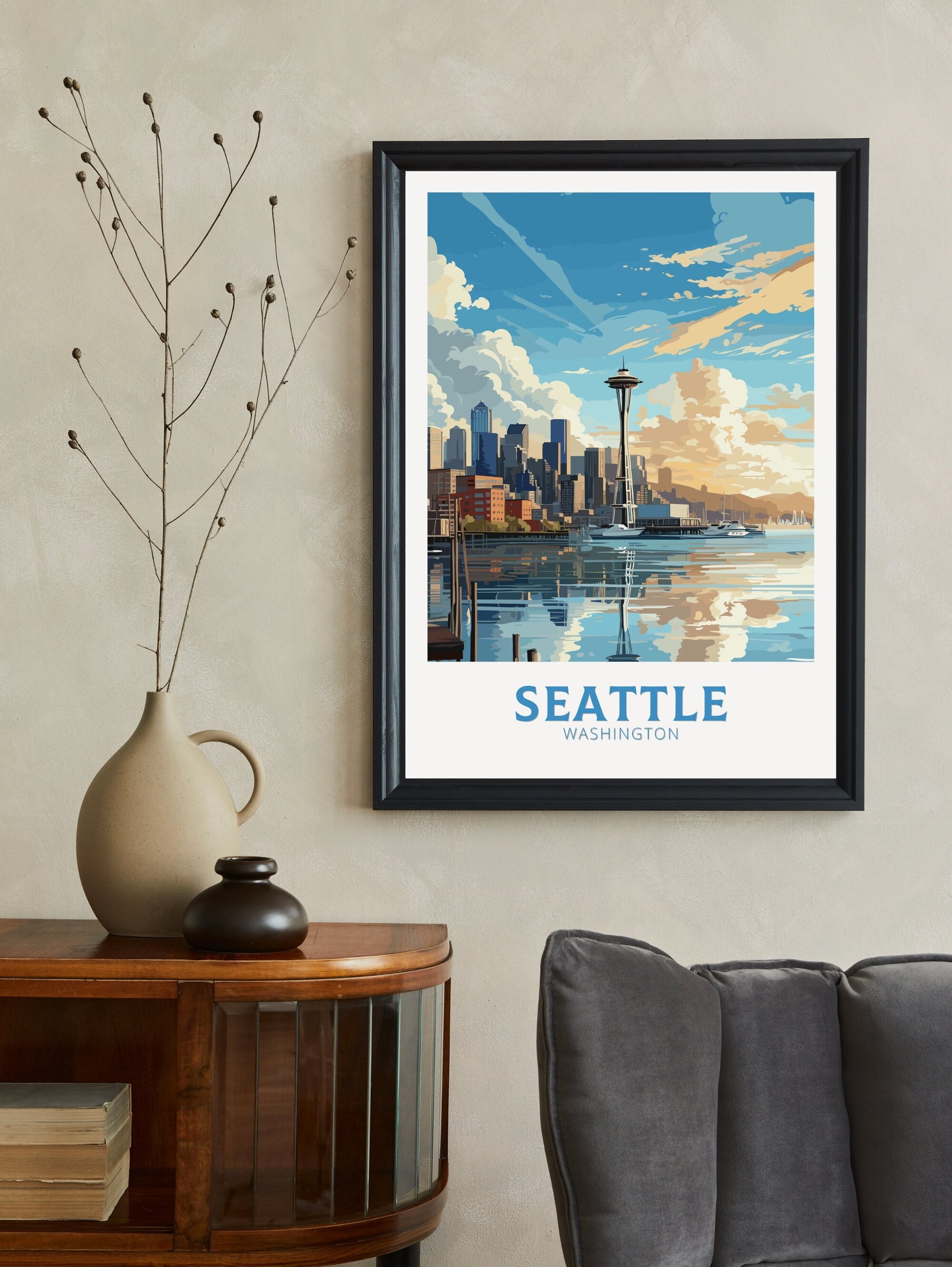 Seattle skyline poster