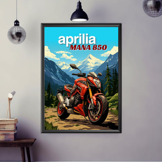 Aprilia Mana 850 Print, Aprilia Mana 850 Poster, Motorcycle Print, Motorbike Print, Bike Art, Bike Poster, Superbike Print