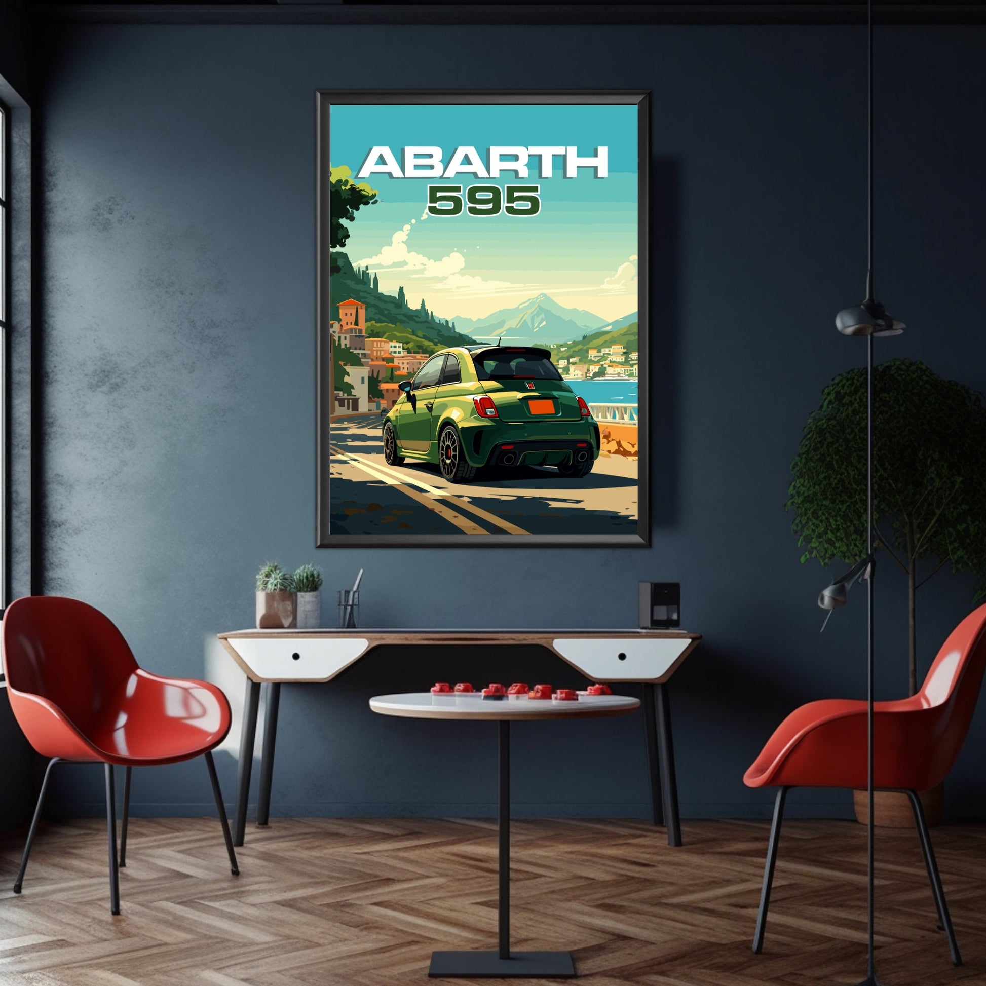 Abarth 595 Car Poster