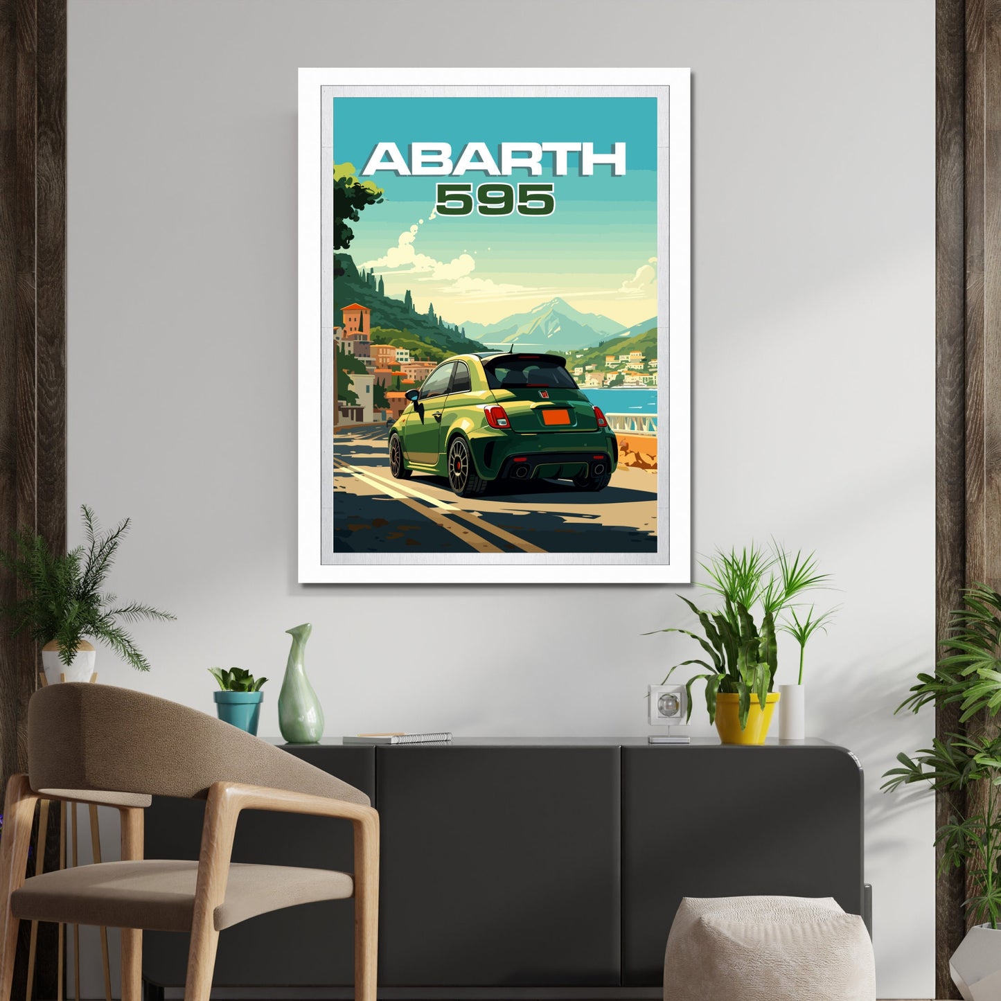 Abarth 595 Car Poster