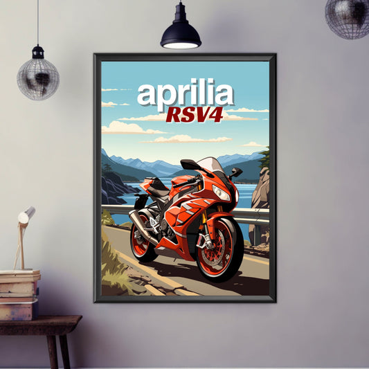 Aprilia RSV4 Print, Aprilia RSV4 Poster, Motorcycle Print, Motorbike Print, Bike Art, Bike Poster, Superbike Print