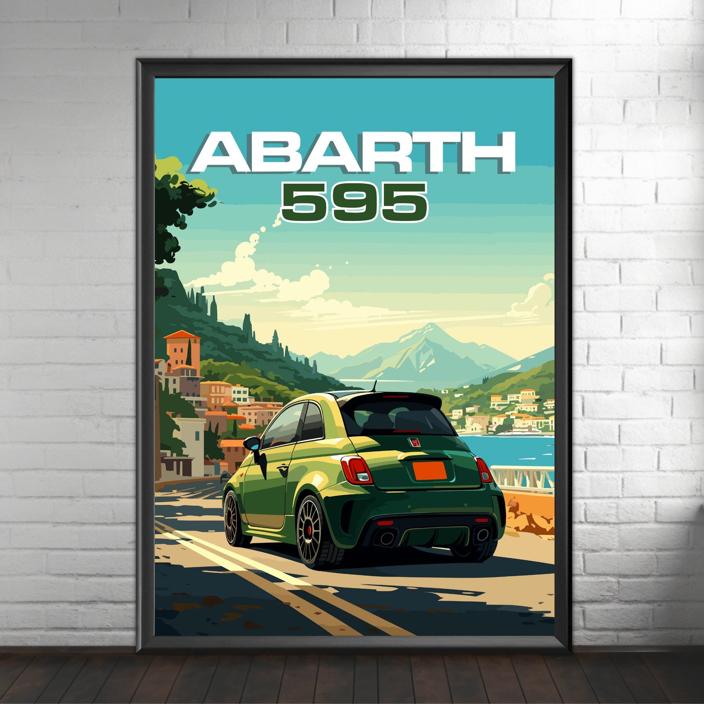 Abarth 595 Car Poster