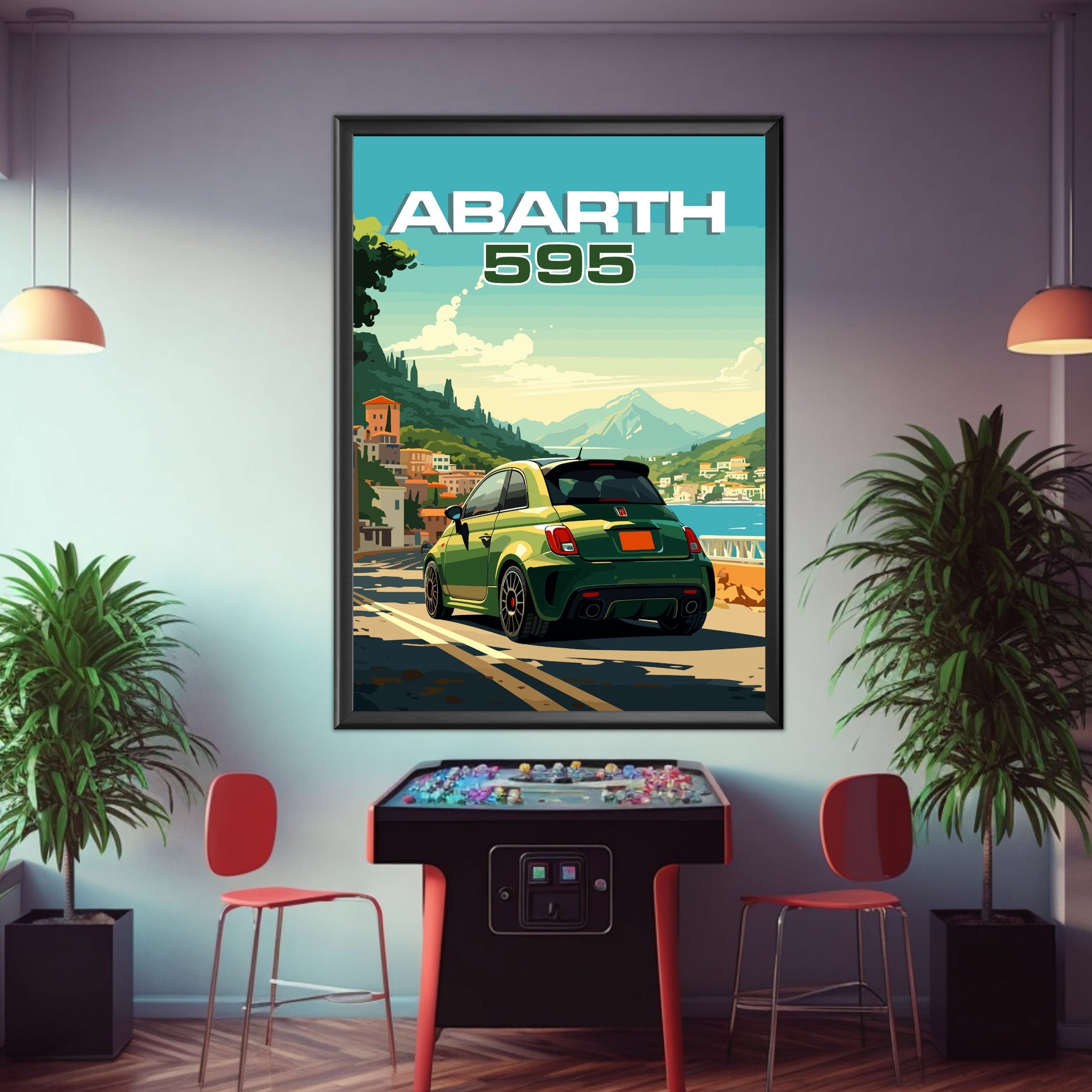 Abarth 595 Car Poster