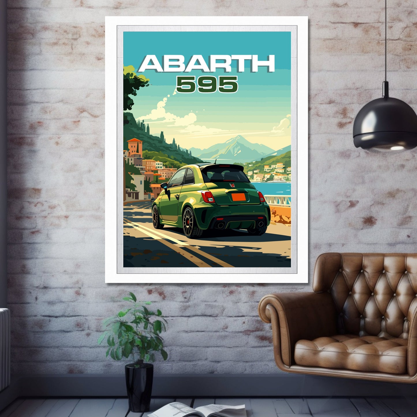 Abarth 595 Car Poster