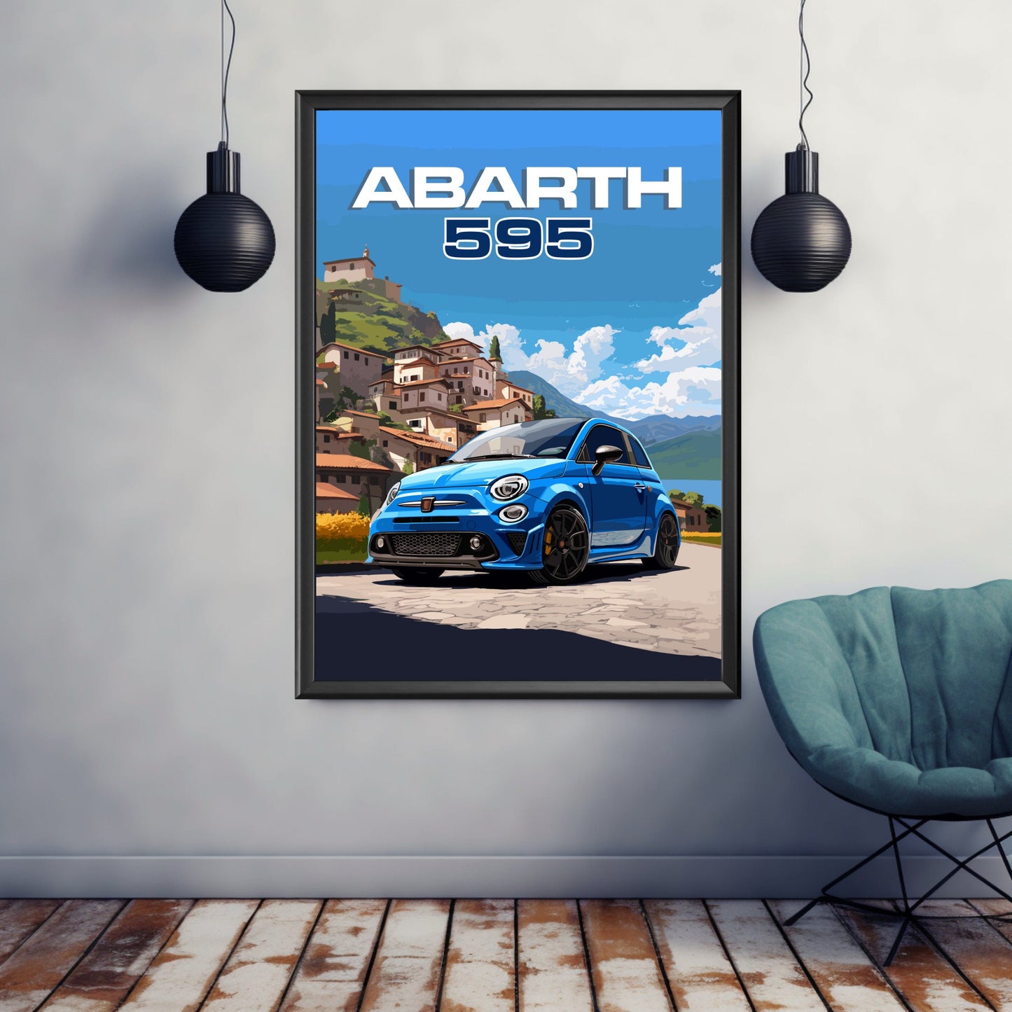 Abarth 595 Car Print