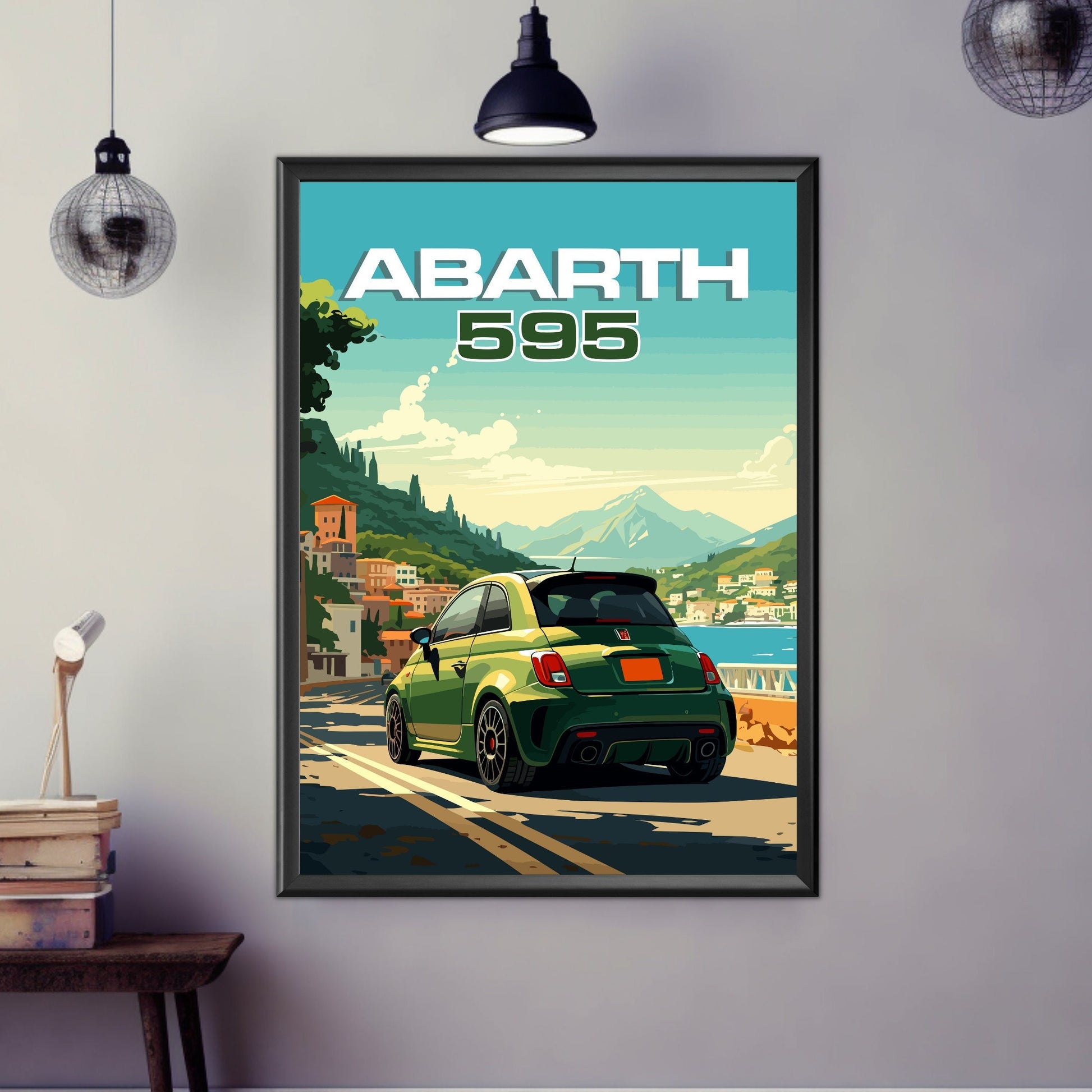 Abarth 595 Car Poster