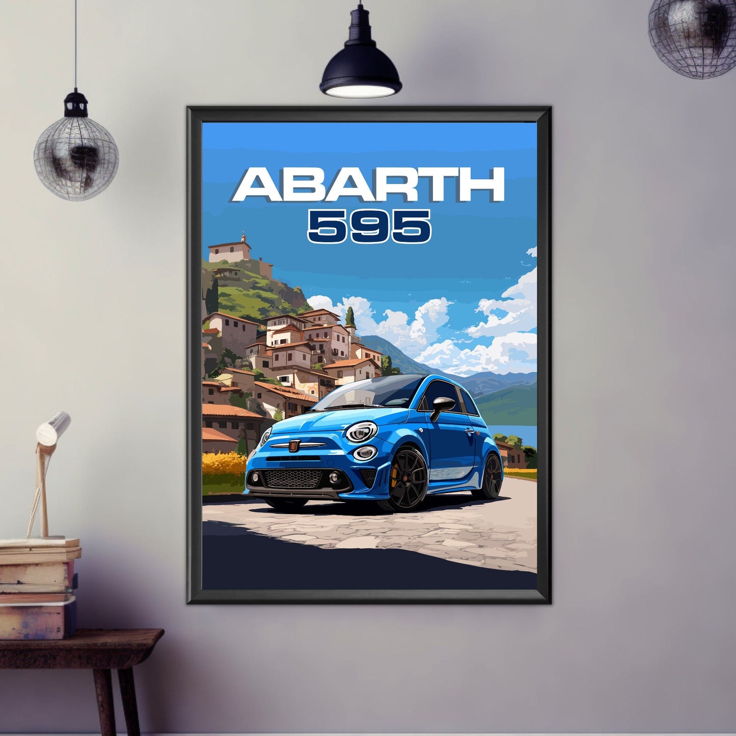 Abarth 595 Car Print