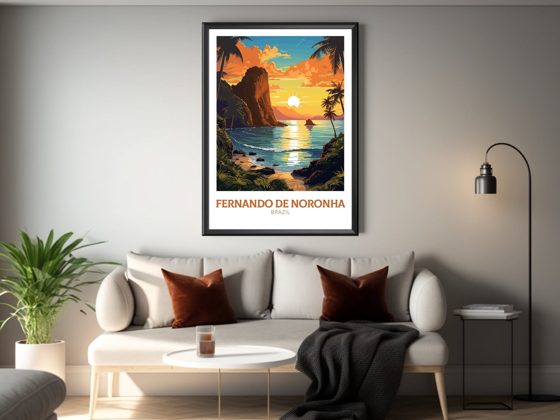 Fernando de Noronha Travel Print | Fernando de Noronha Poster | Brazil Art | Fernando de Noronha Brazil Poster | Housewarming gift | ID 647