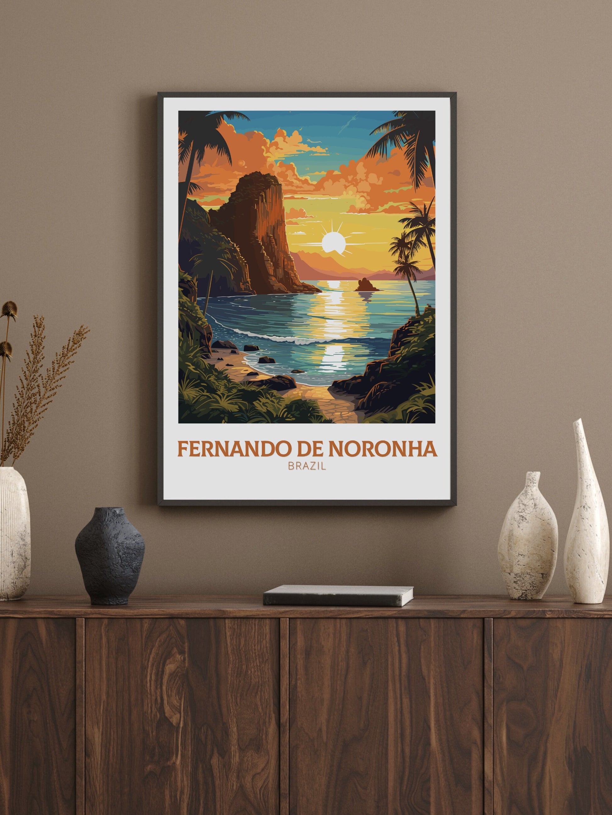 Fernando de Noronha Travel Print | Fernando de Noronha Poster | Brazil Art | Fernando de Noronha Brazil Poster | Housewarming gift | ID 647