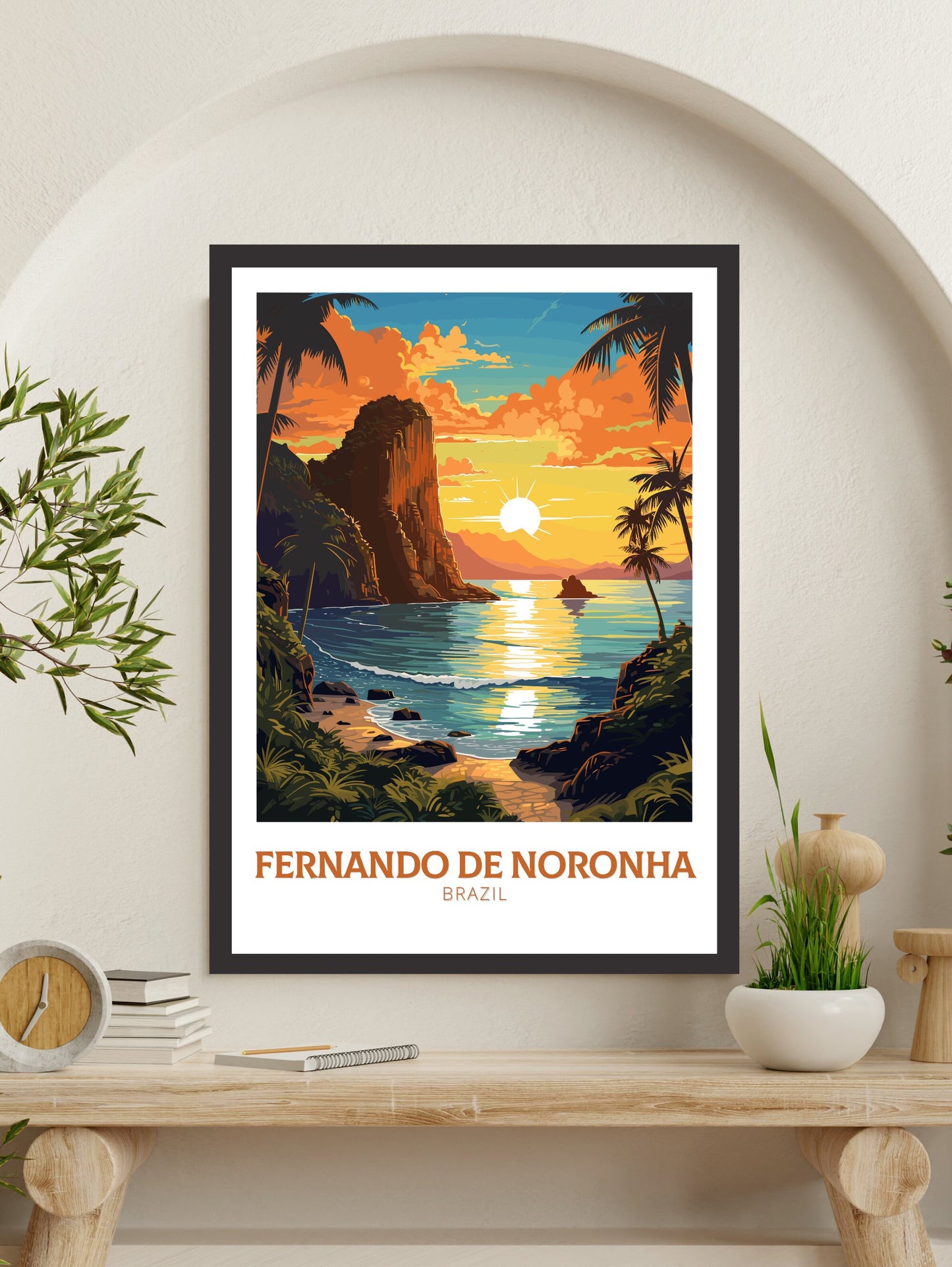 Fernando de Noronha Travel Print | Fernando de Noronha Poster | Brazil Art | Fernando de Noronha Brazil Poster | Housewarming gift | ID 647