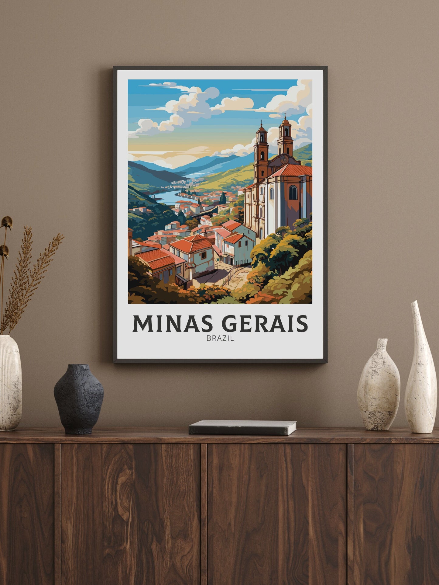 Minas Gerais Print | Ouro Preto Poster | Brazil Wall Art | Minas Gerais Brazil travel Print | Birthday gift | Ouro Preto Brazil Art | ID 829