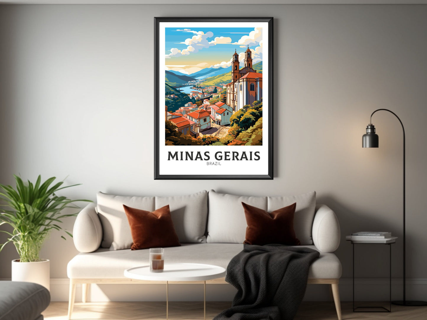 Minas Gerais Print | Ouro Preto Poster | Brazil Wall Art | Minas Gerais Brazil travel Print | Birthday gift | Ouro Preto Brazil Art | ID 829