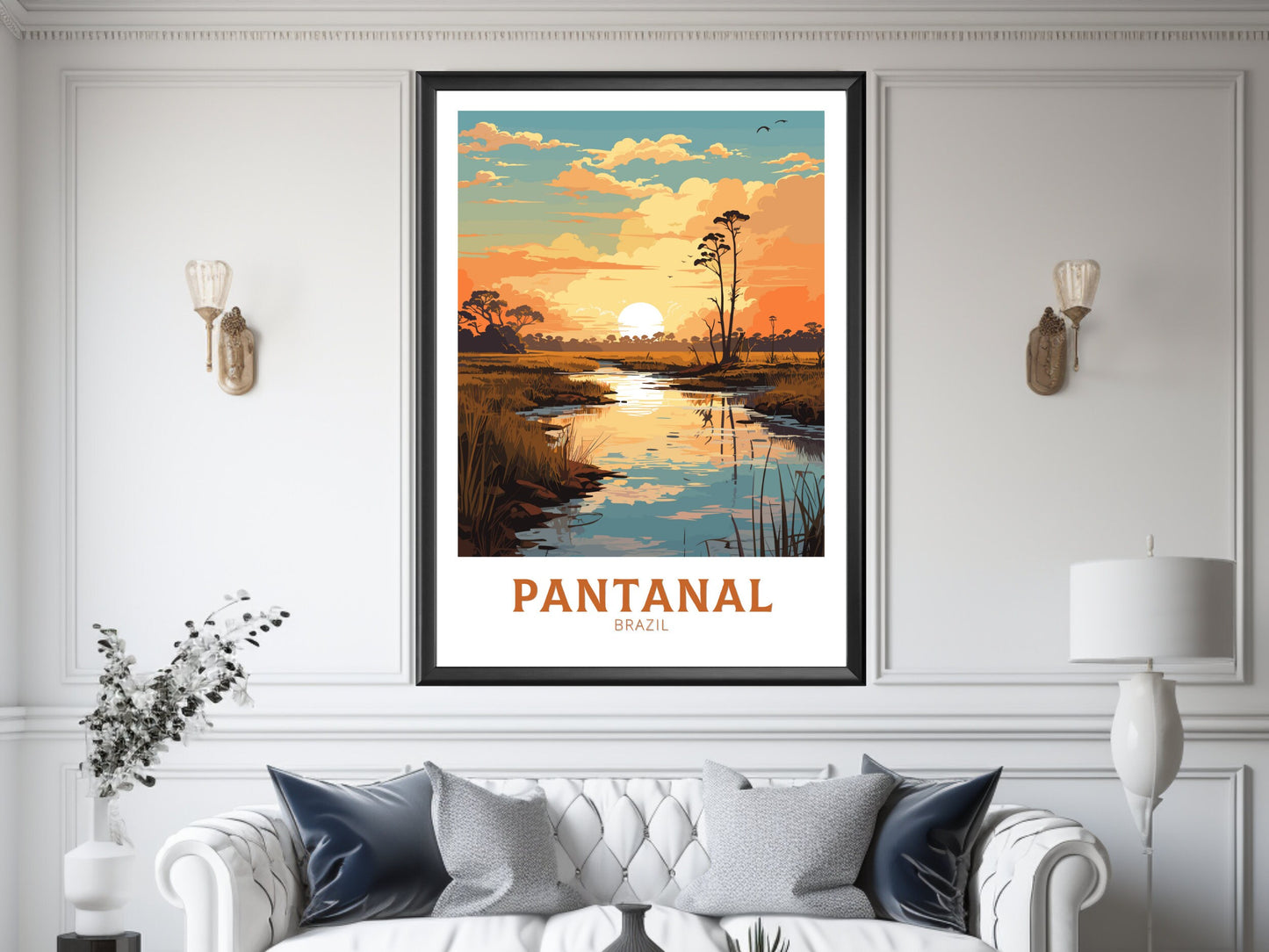 Pantanal Travel Print | Pantanal Postre | Brazil Wall Art | Pantanal Brazil travel Print | Housewarming gift Pantanal Brazil Print |ID 828