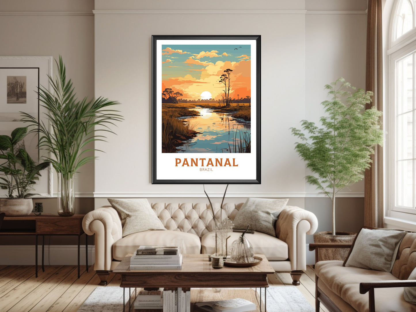 Pantanal Travel Print | Pantanal Postre | Brazil Wall Art | Pantanal Brazil travel Print | Housewarming gift Pantanal Brazil Print |ID 828