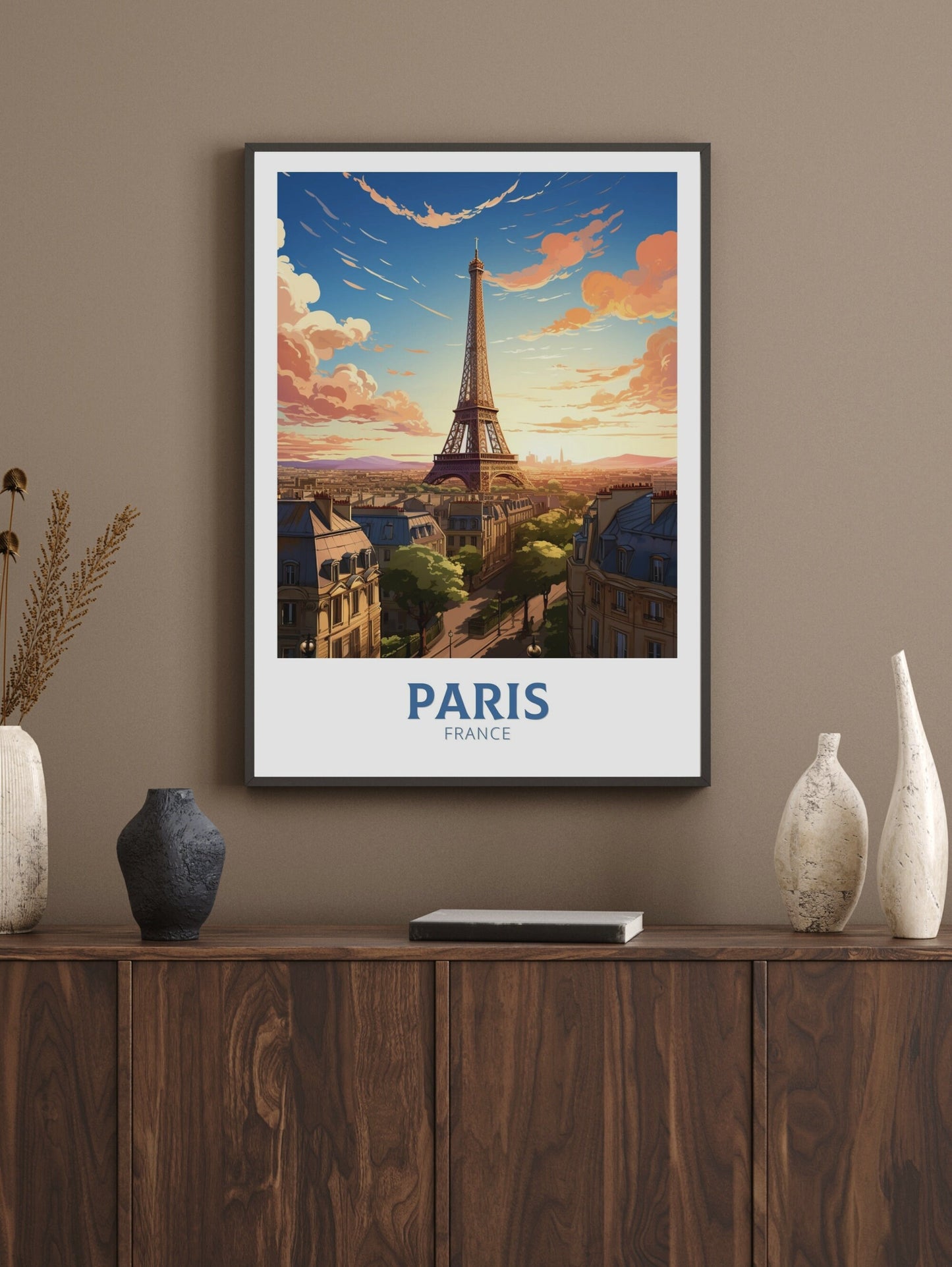 Paris Travel Poster | Paris Illustration | Eiffel Tower Print | Paris Art | France Poster | Eiffel Tower Print | Paris Affiche | ID 832