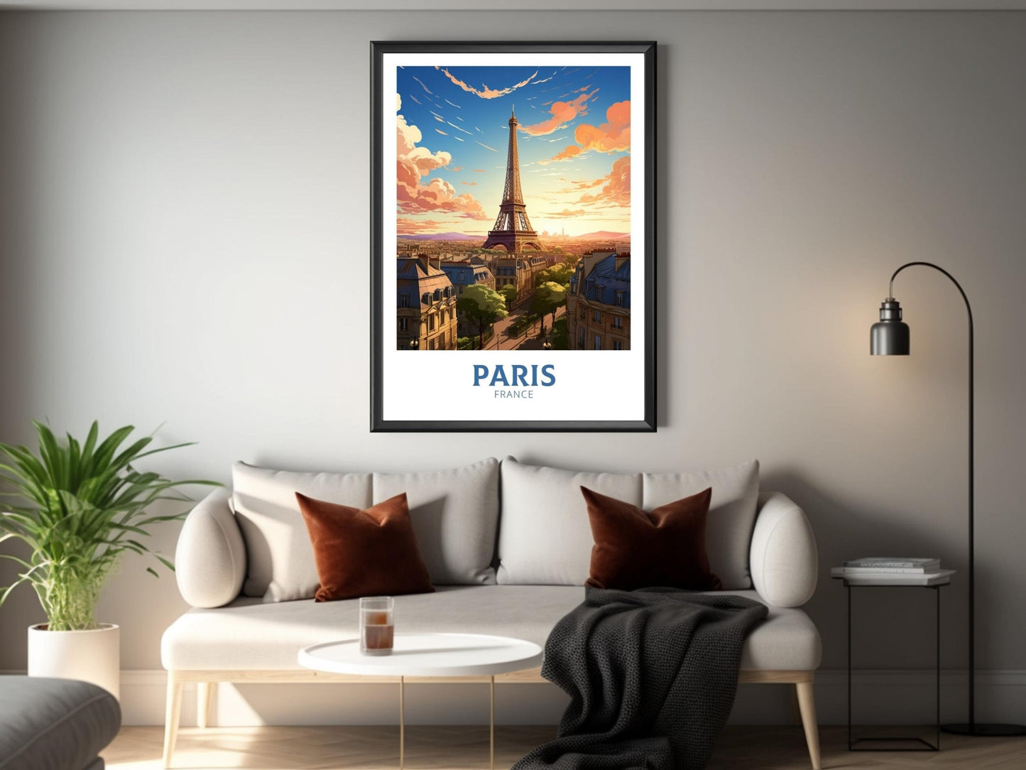 Paris Travel Poster | Paris Illustration | Eiffel Tower Print | Paris Art | France Poster | Eiffel Tower Print | Paris Affiche | ID 832