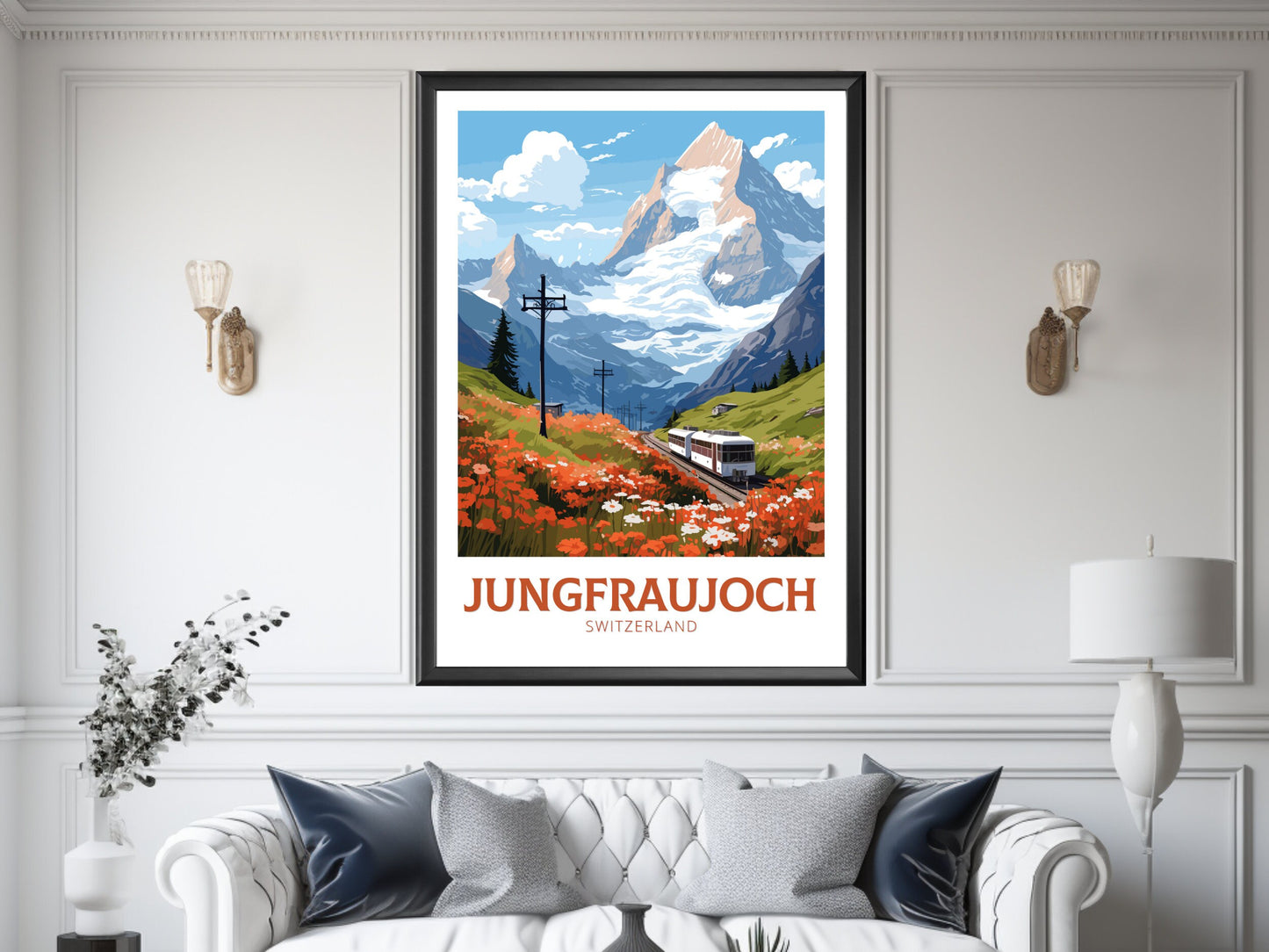 Jungfraujoc Poster | Jungfraujoc Print | Jungfraujoc Illustration | Jungfraujoc Wall Art | Switzerland Print | Jungfraujoc Artwork | ID 834