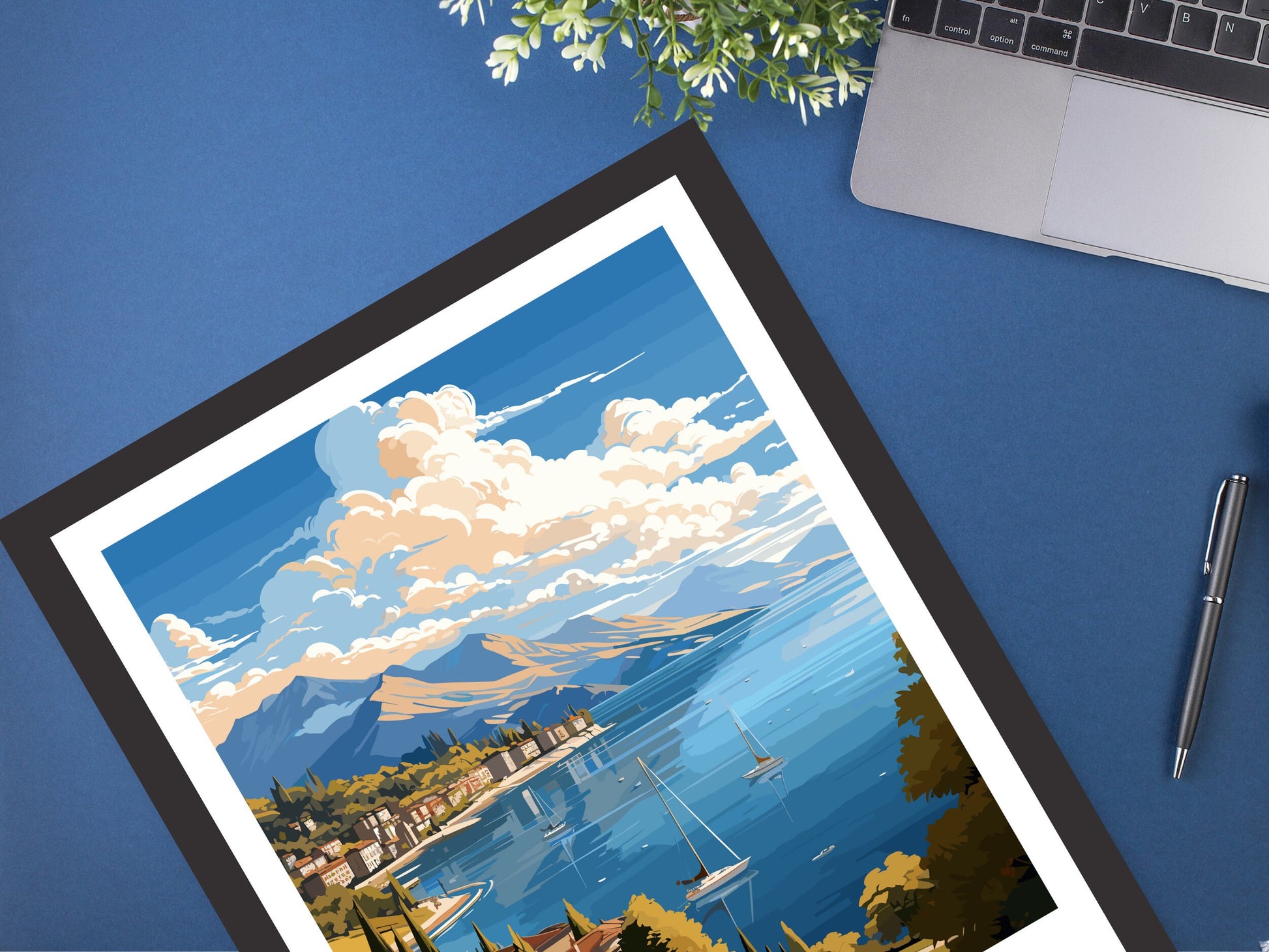 Lake Geneva Travel Print | Lake Geneva Travel Poster | Geneva Illustration | Geneva Wall Art | Switzerland Poster | Geneva Artwork | ID 837