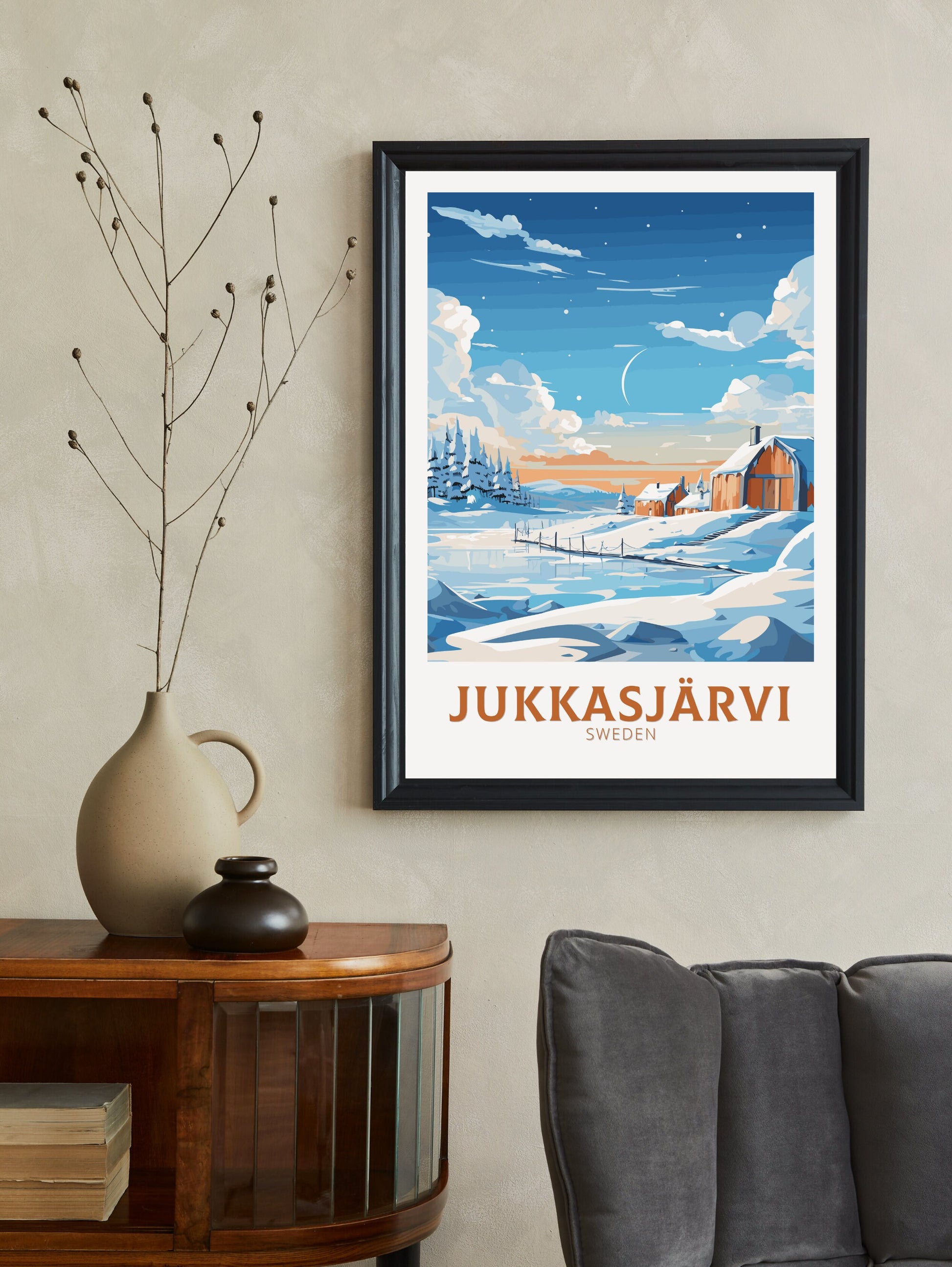 Jukkasjarvi Poster | Jukkasjarvi Print | Jukkasjarvi Wall Art | Sweeden Poster | Sweeden Home Décor | Sweeden Art | Sweeden Print | ID 841