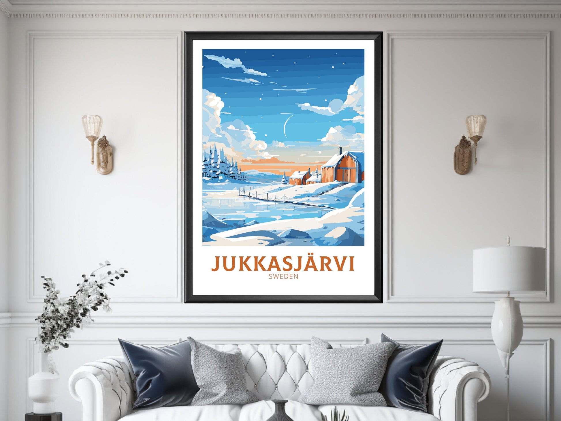 Jukkasjarvi Poster | Jukkasjarvi Print | Jukkasjarvi Wall Art | Sweeden Poster | Sweeden Home Décor | Sweeden Art | Sweeden Print | ID 841