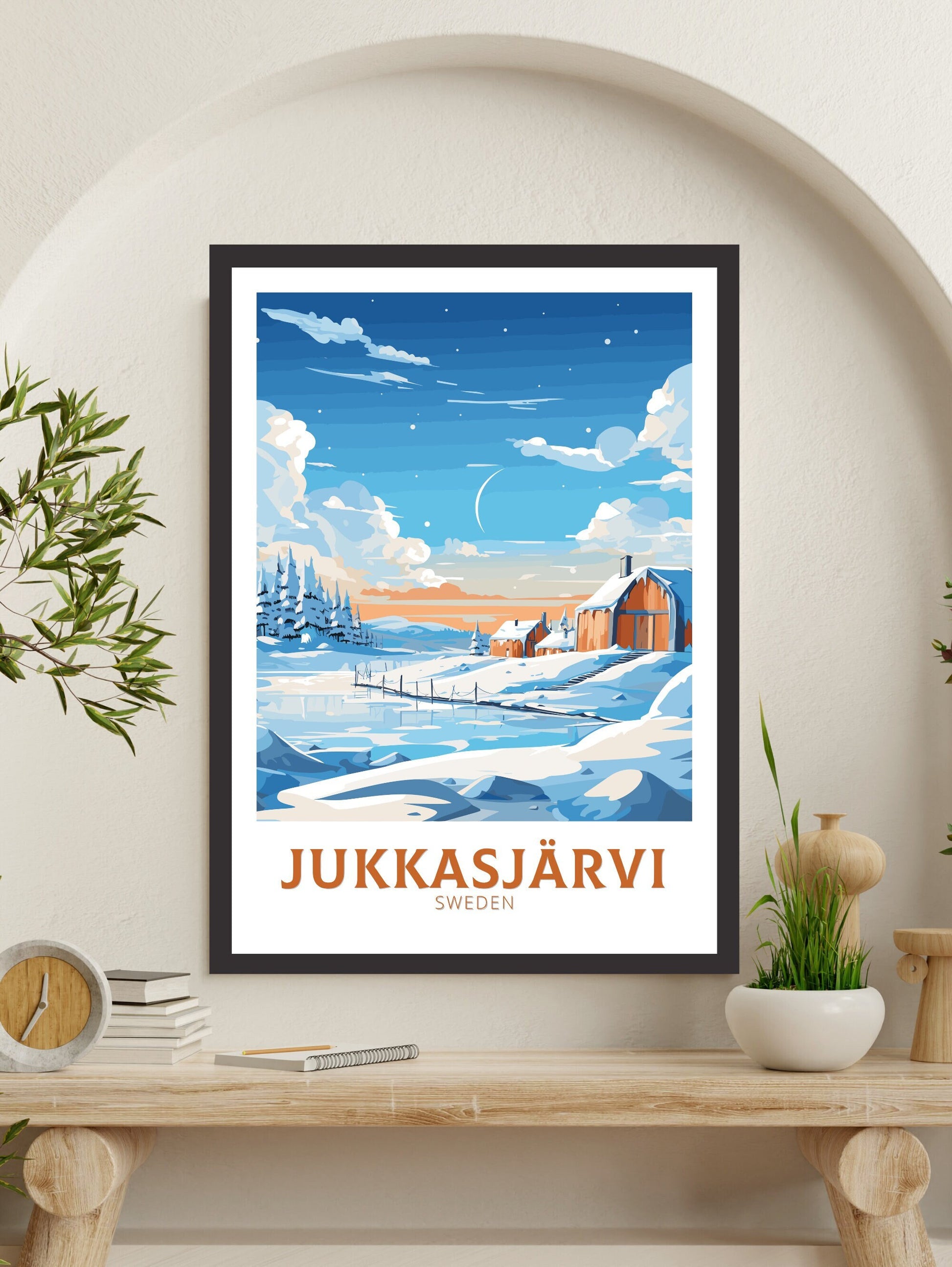 Jukkasjarvi Poster | Jukkasjarvi Print | Jukkasjarvi Wall Art | Sweeden Poster | Sweeden Home Décor | Sweeden Art | Sweeden Print | ID 841