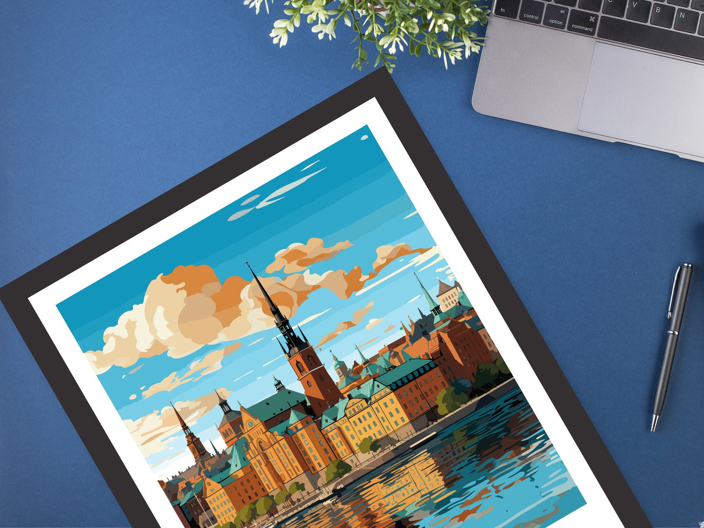 Stockholm Old Town Poster | Stockholm Travel Print | Stockholm Illustration | Sweeden poster | Sweeden Home Décor | Sweeden Print | ID 844