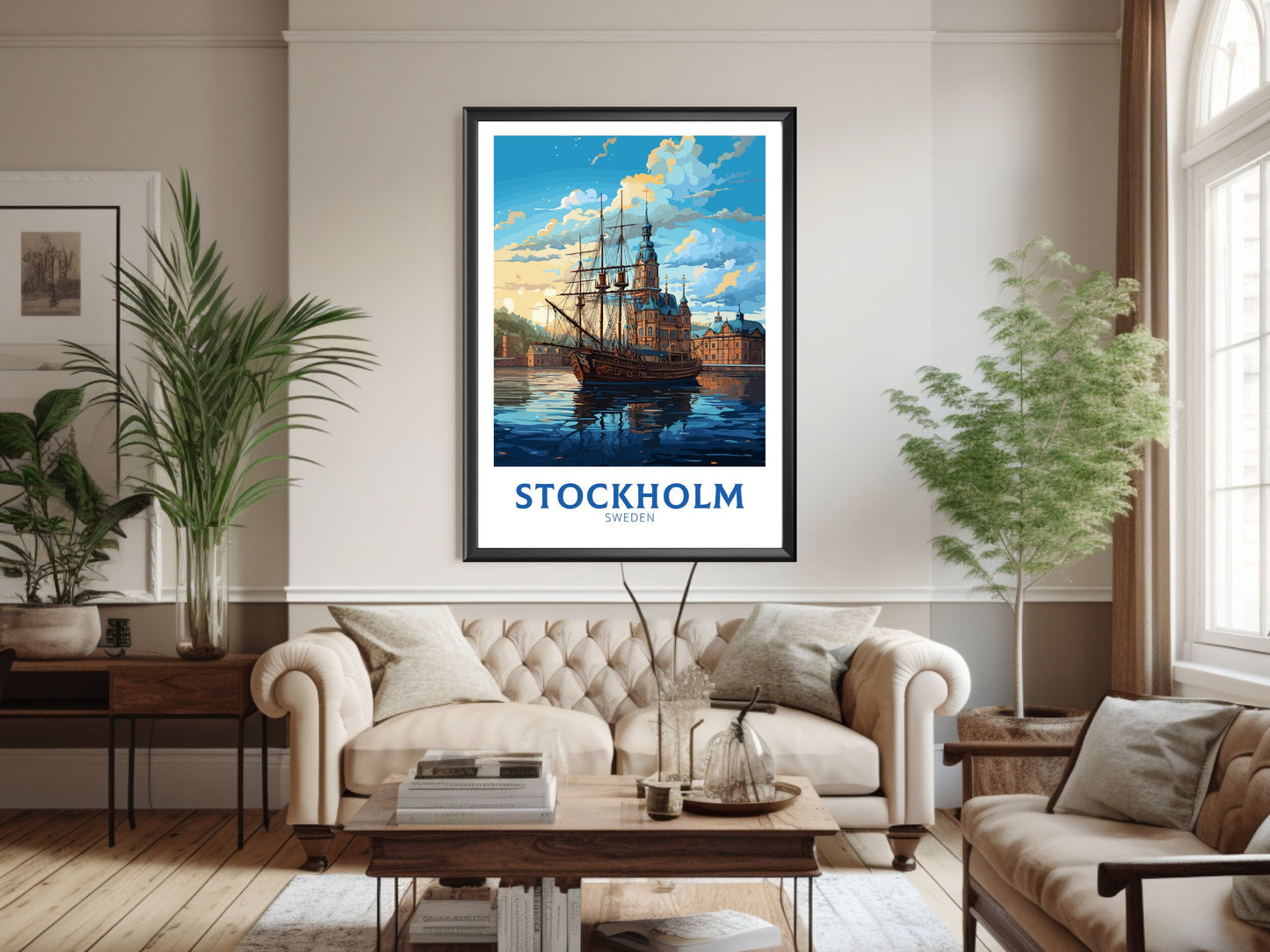 Stockholm Poster | Stockholm Travel Print | Stockholm Illustration | Sweeden Poster | Sweeden Home Décor | Sweeden Print | ID 845